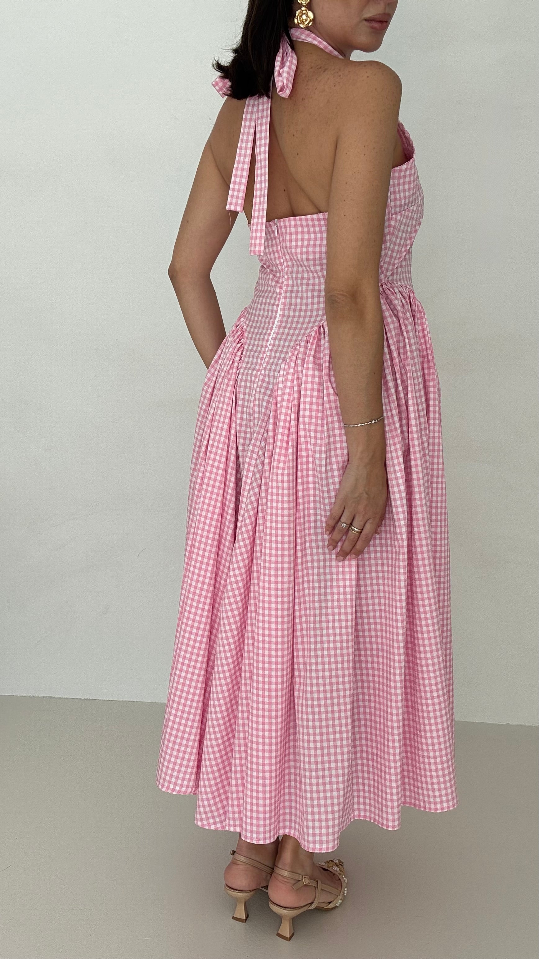 Abito ‘QUADRI 42% COTONE’ Rosa