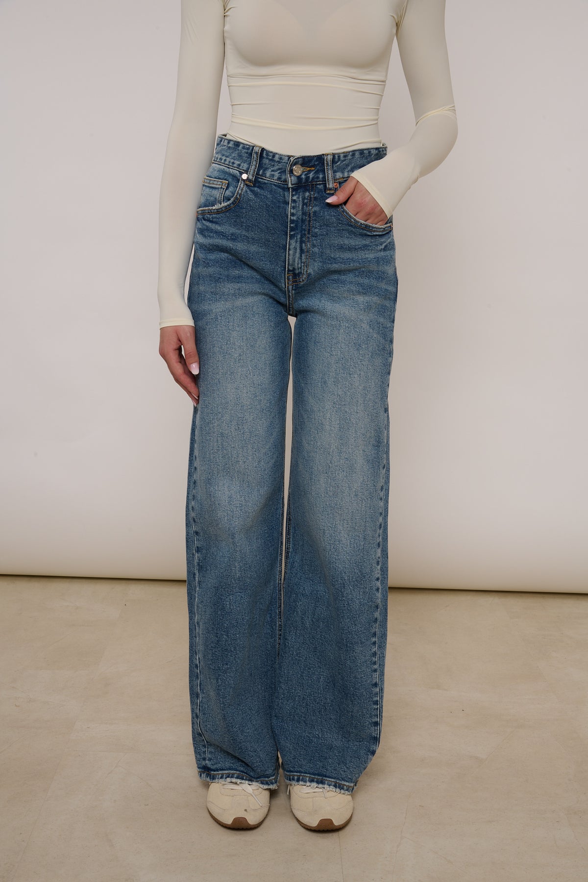 JEANS ‘WIDE LEG’ Denim Medio