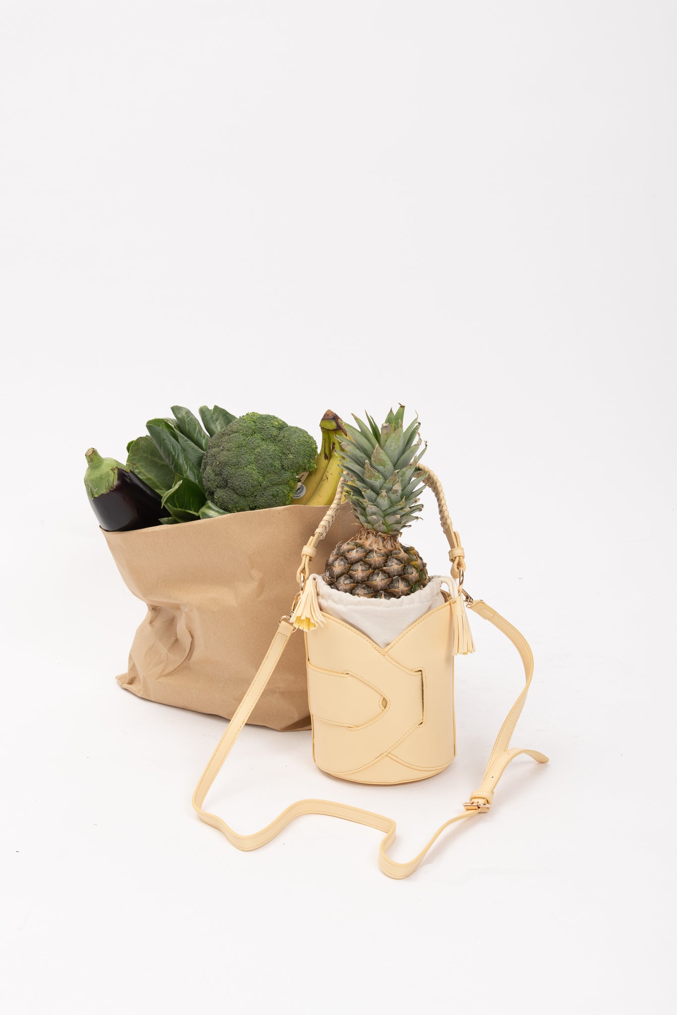 Borsa ‘SECCHIELLO INTRECCIATA’ Gialla