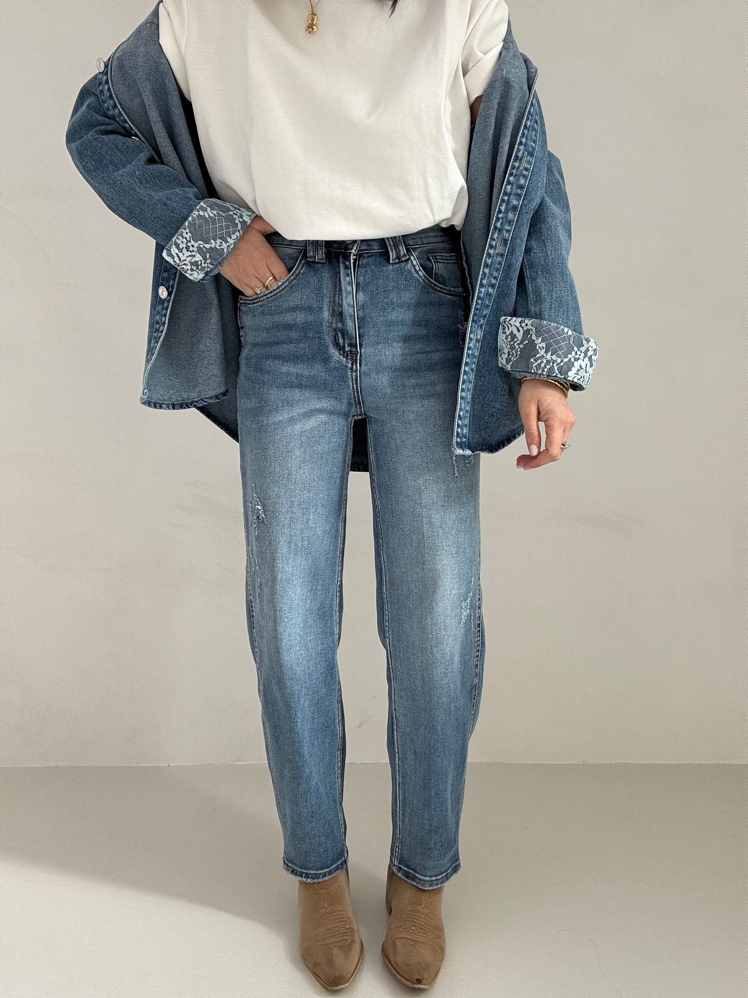 Jeans ‘KATE GAMBA DRITTA’ Denim chiaro