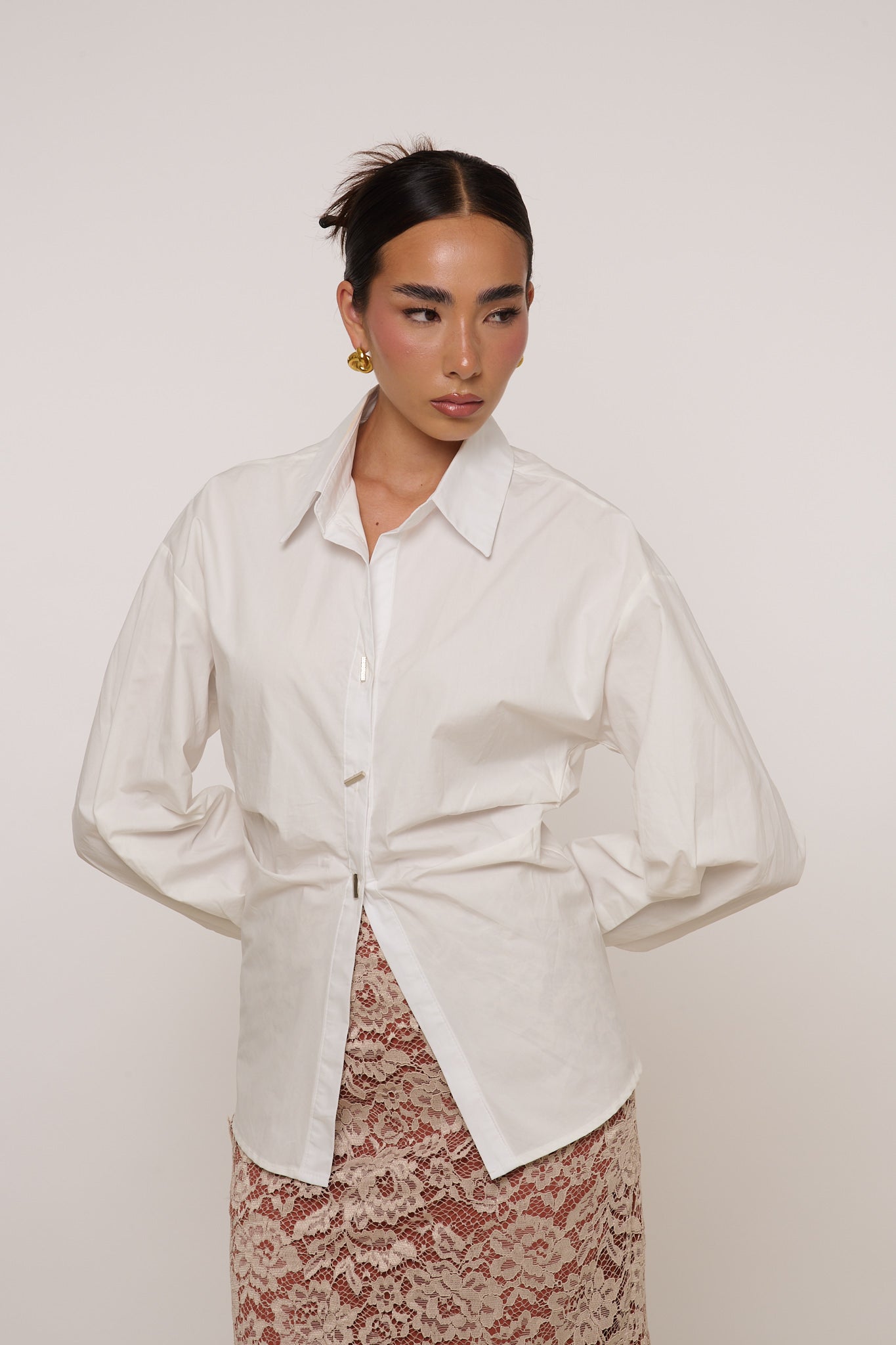 Camicia ‘EFFETTO AVVITATA’ Bianca