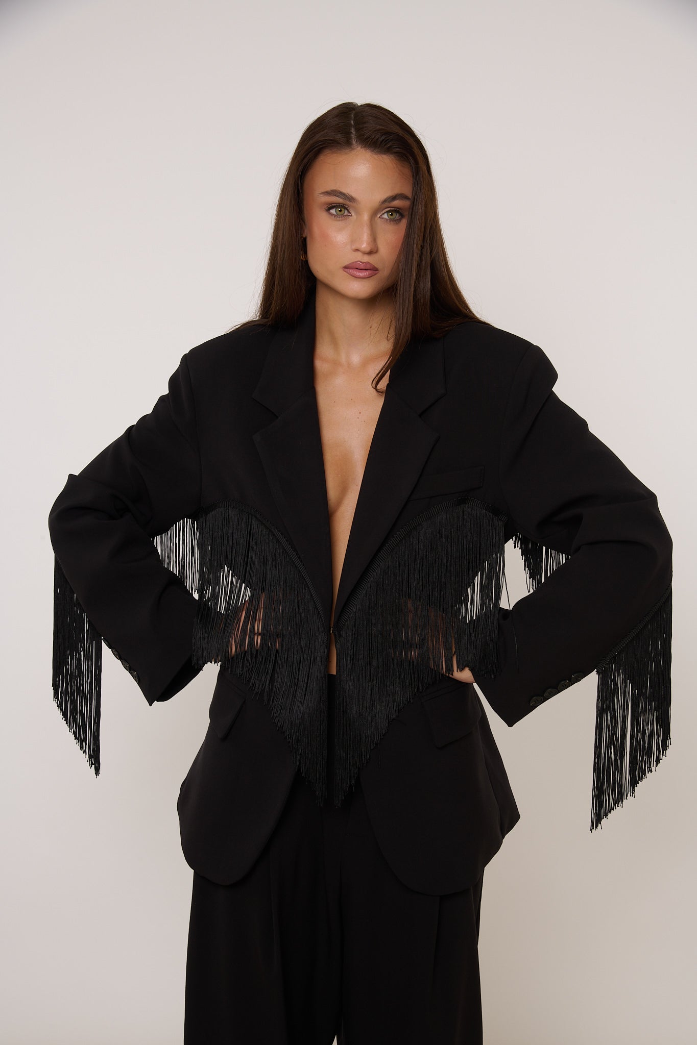 Blazer ‘FRANGE’ By Lumina Nero