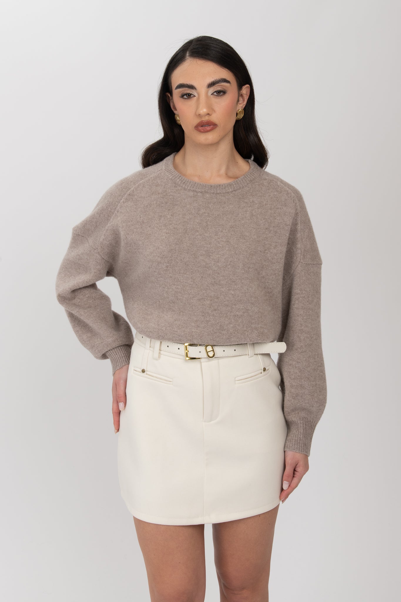 Maglione ‘100%LANA’ Beige