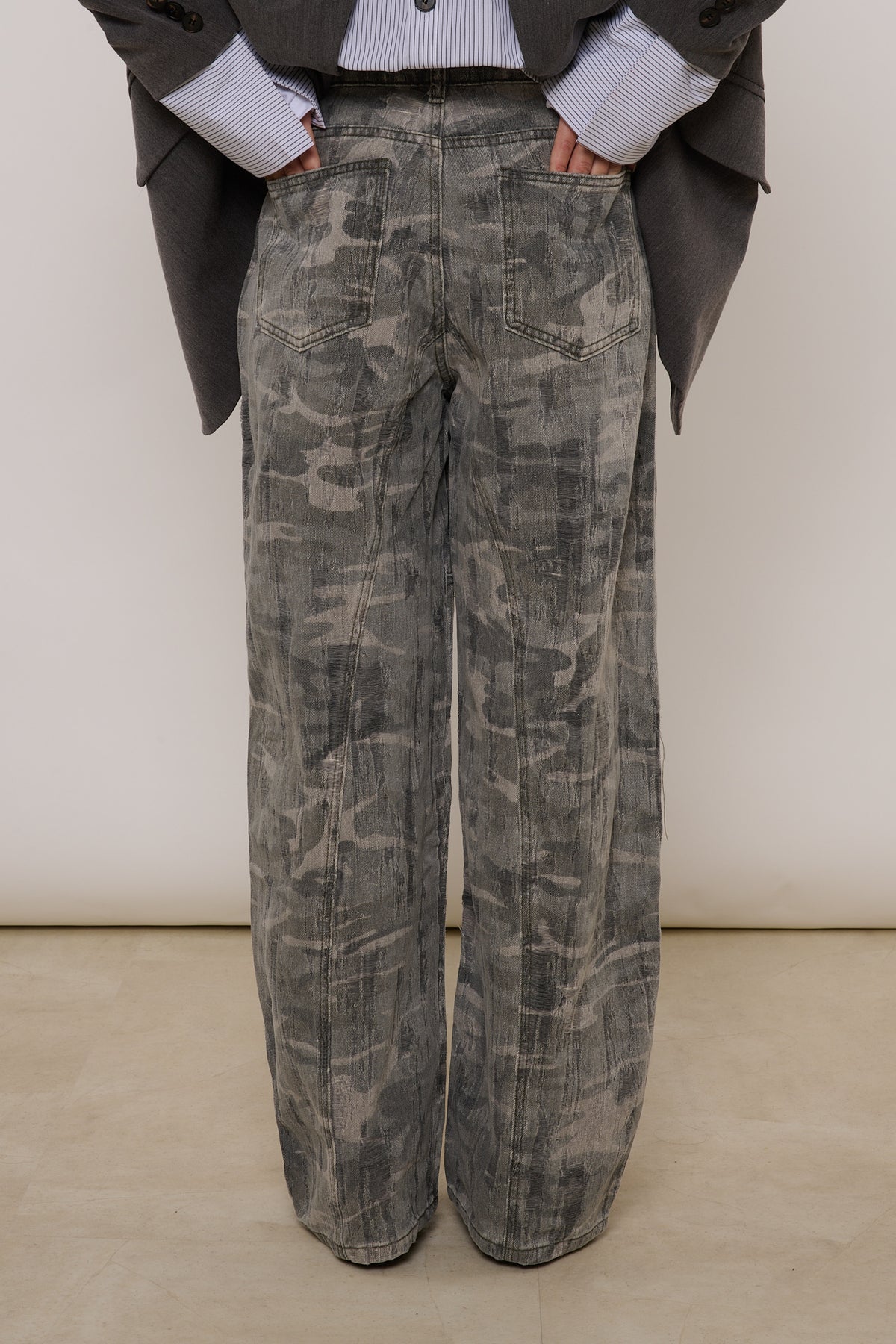 Jeans ‘MULTIBOTTONCINI’ Camouflage Grigio