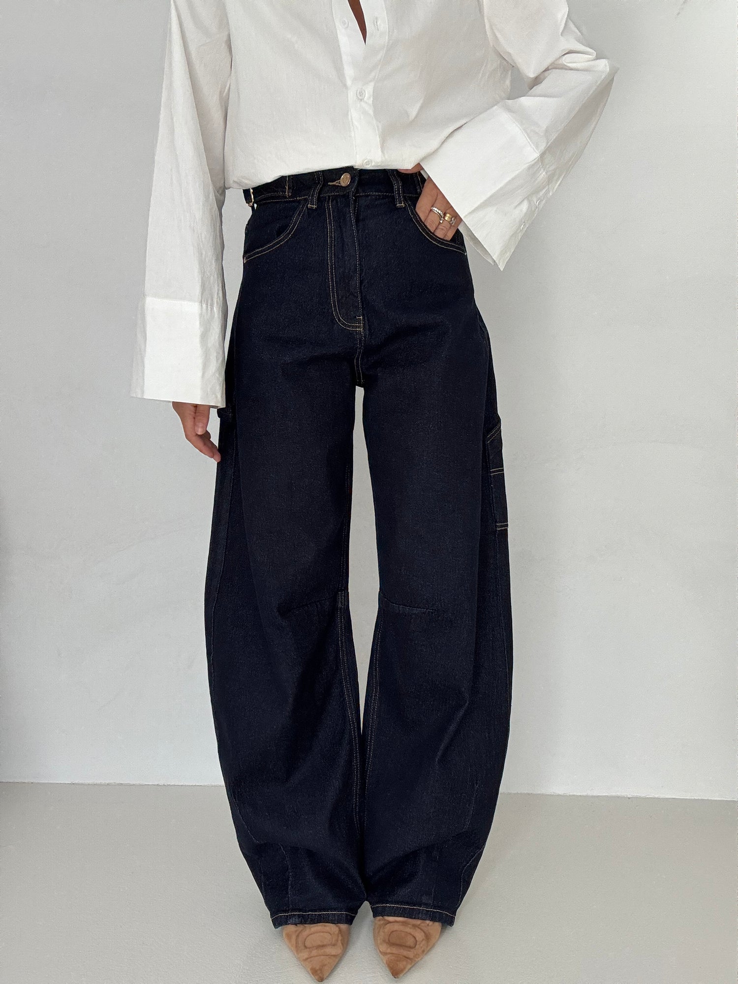 Jeans ‘BALLON’ con fibbie Lavaggio Zero
