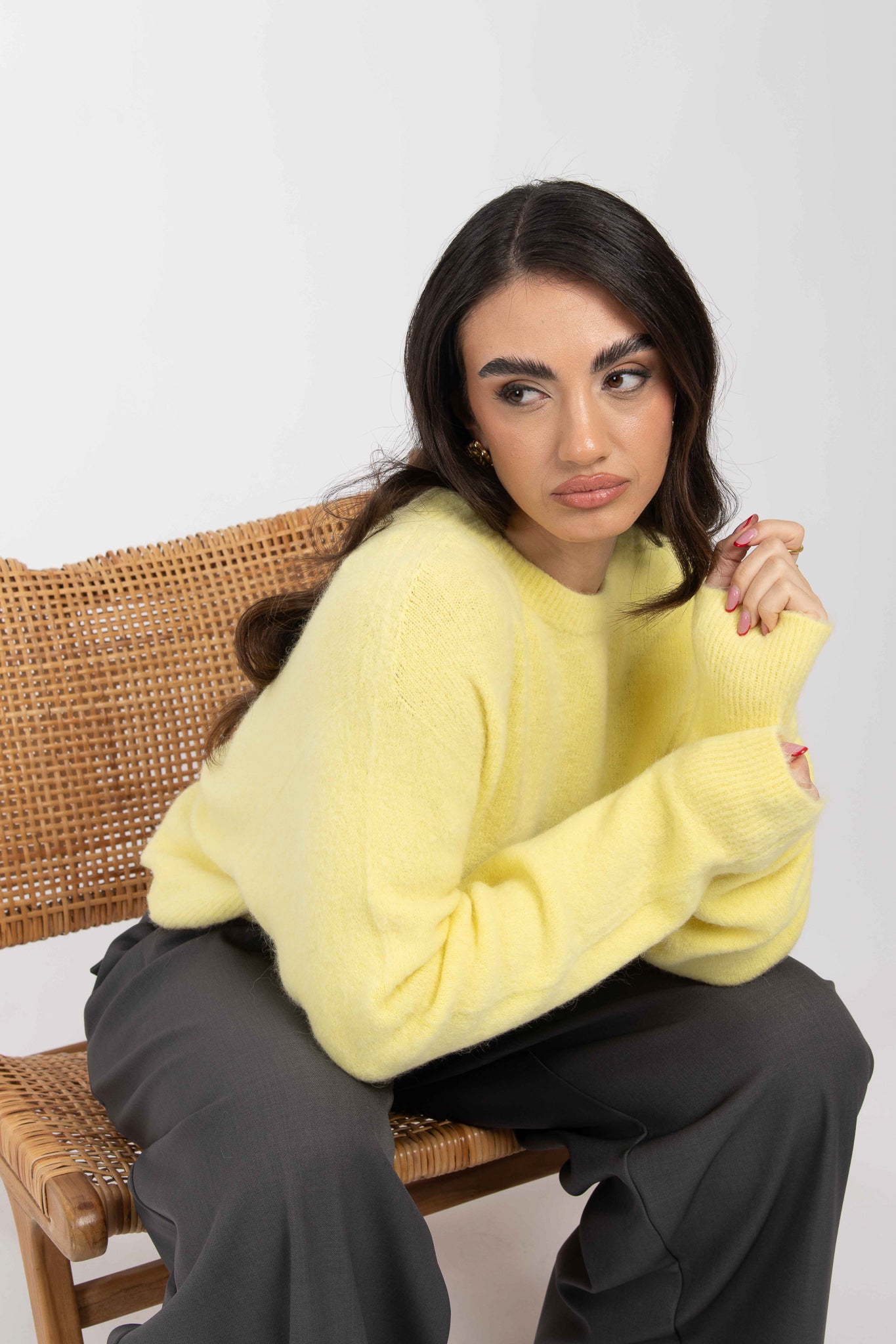 Maglione Basic ‘27% ALPACA’ BY LUMINA Giallo