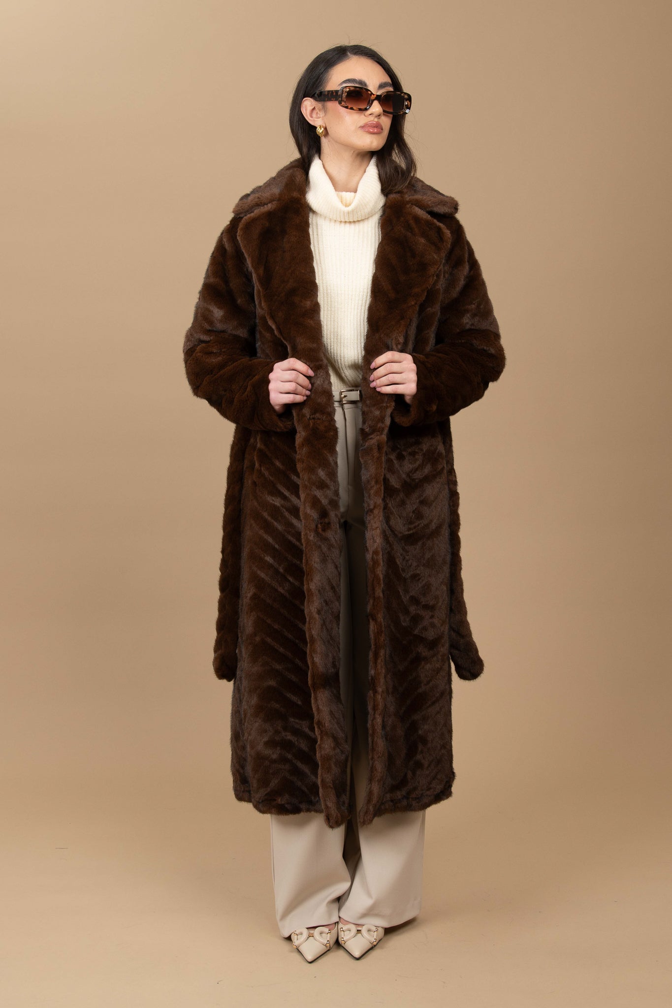 Eco-pelliccia ‘STYLE LUNGA’ Cacao