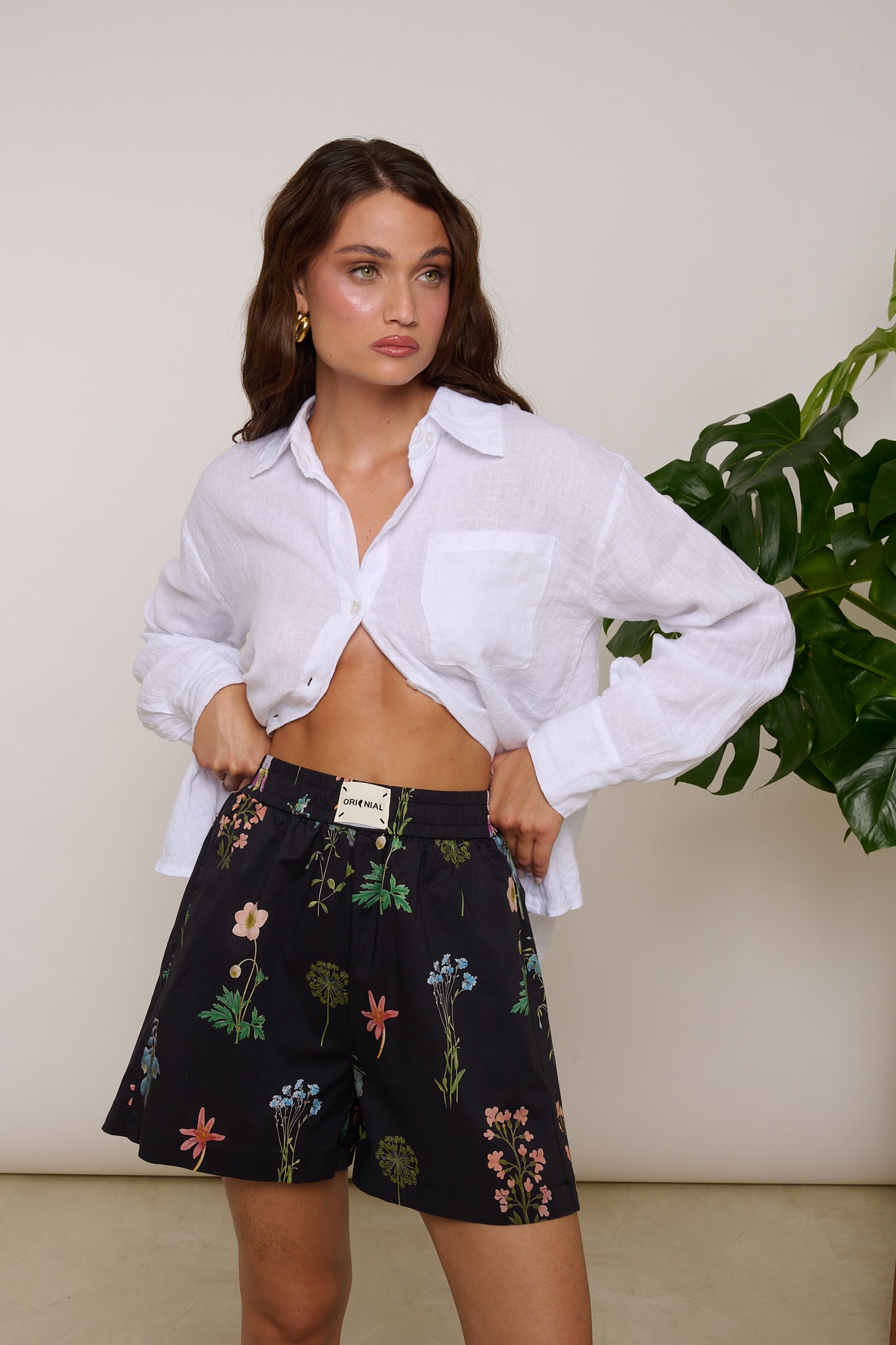 Pantaloncino ‘BOXER’ Fantasia Floreale Nero