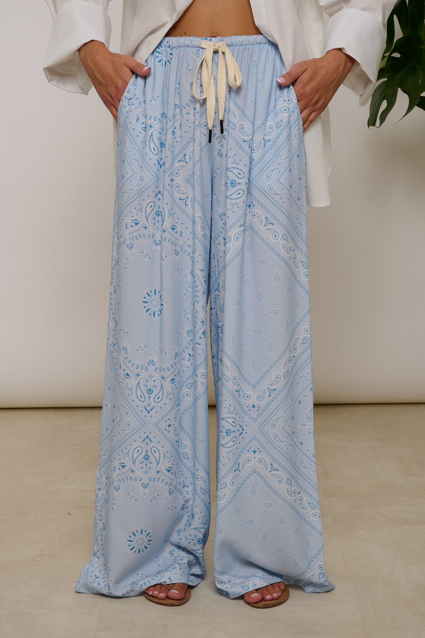 Pantalone ‘FANTASIA BANDANA’ Azzurro