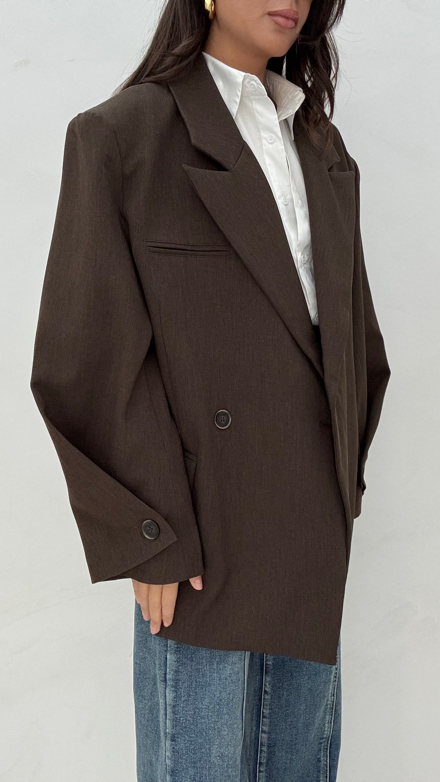 Blazer ‘BOTTONE ALLA MANICA’ Cacao
