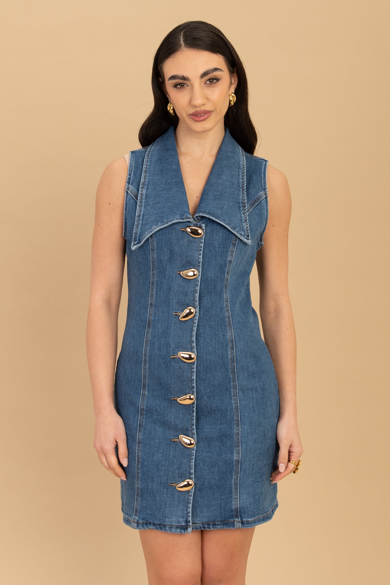 Abito ‘BOTTONI GOCCIA’ in Denim