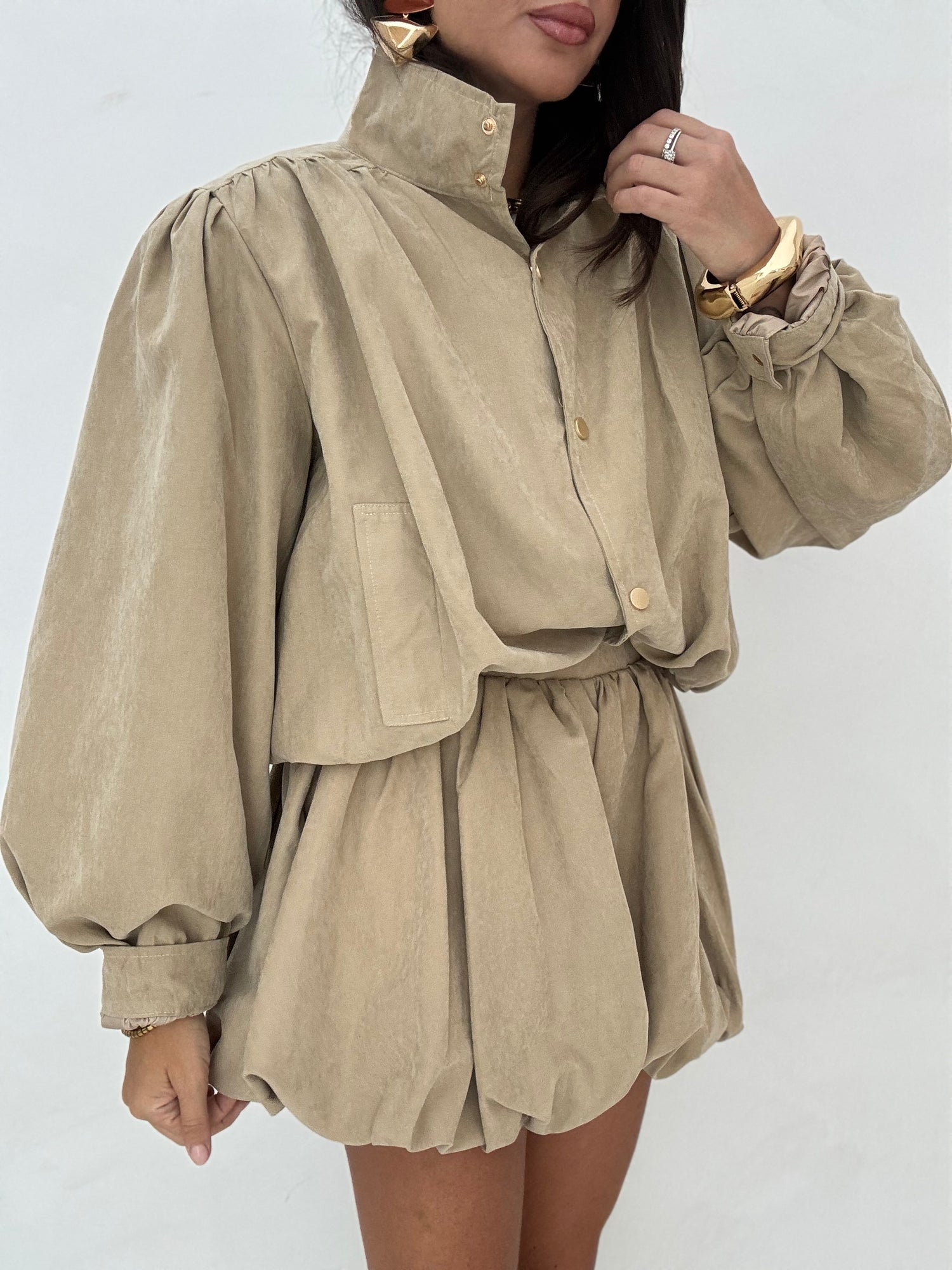 Giacca/Bomber ‘SUEDE’ Sabbia