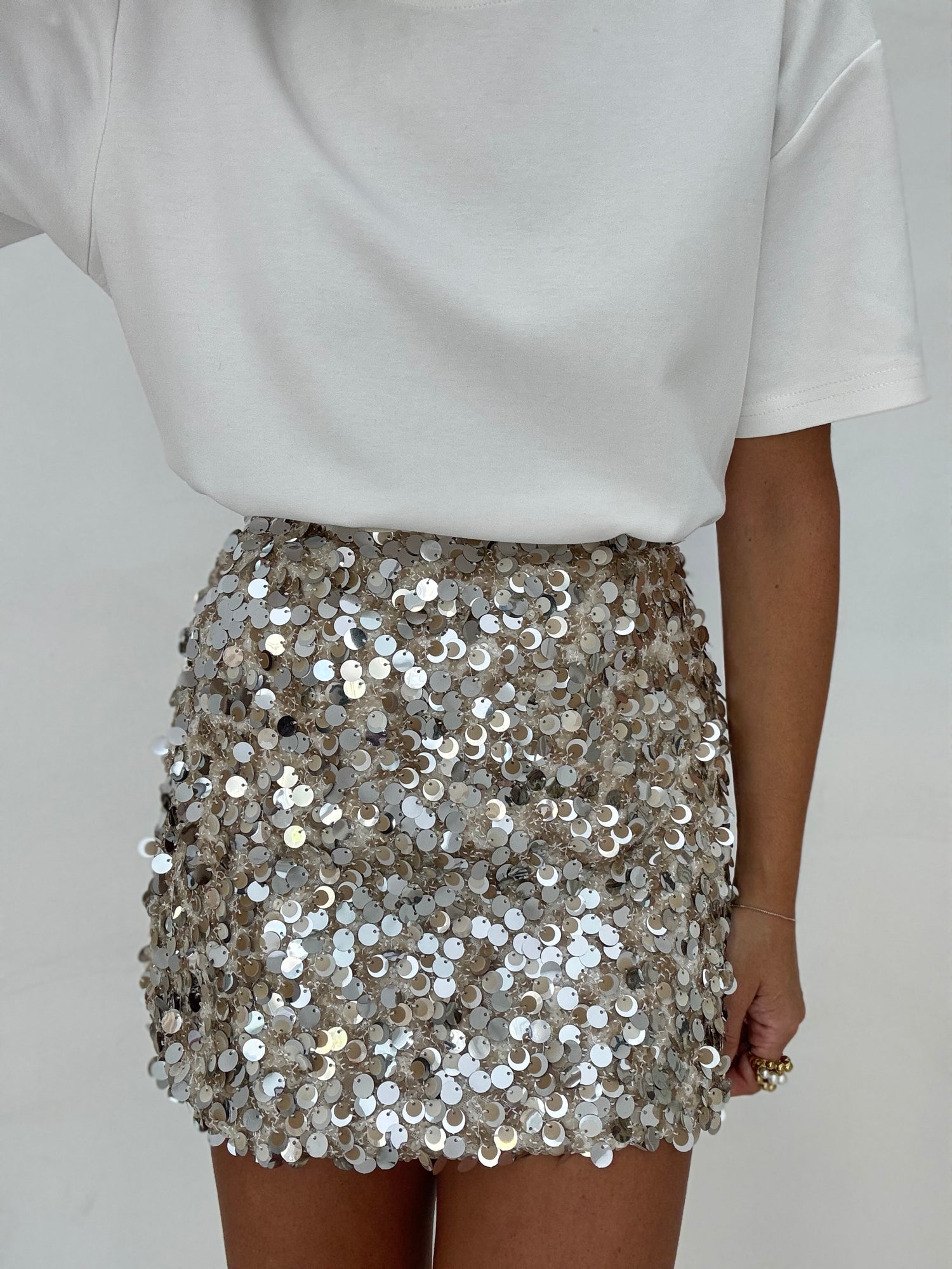 Gonna ‘PAILLETTES 3&33’ BEIGE