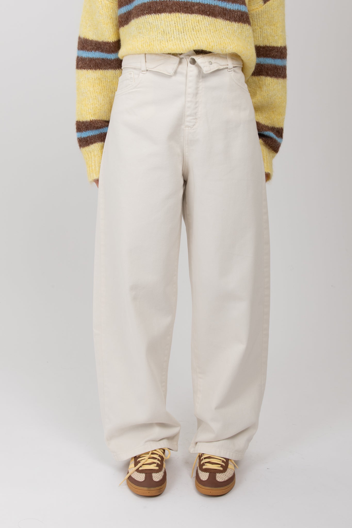 Jeans ‘GIROVITA RISVOLTATO’ 100%COTONE Panna