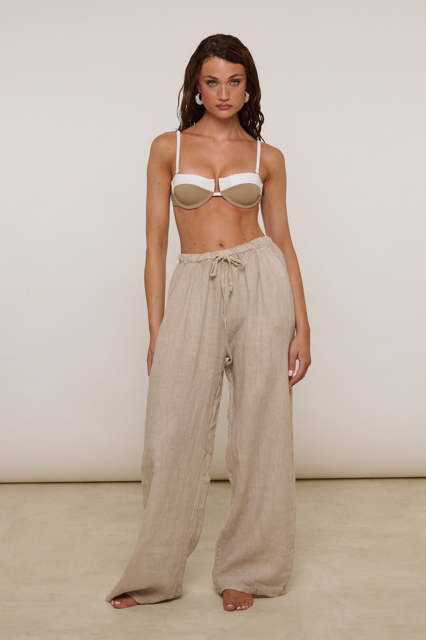 Pantalone ‘100% LINO’ Beige