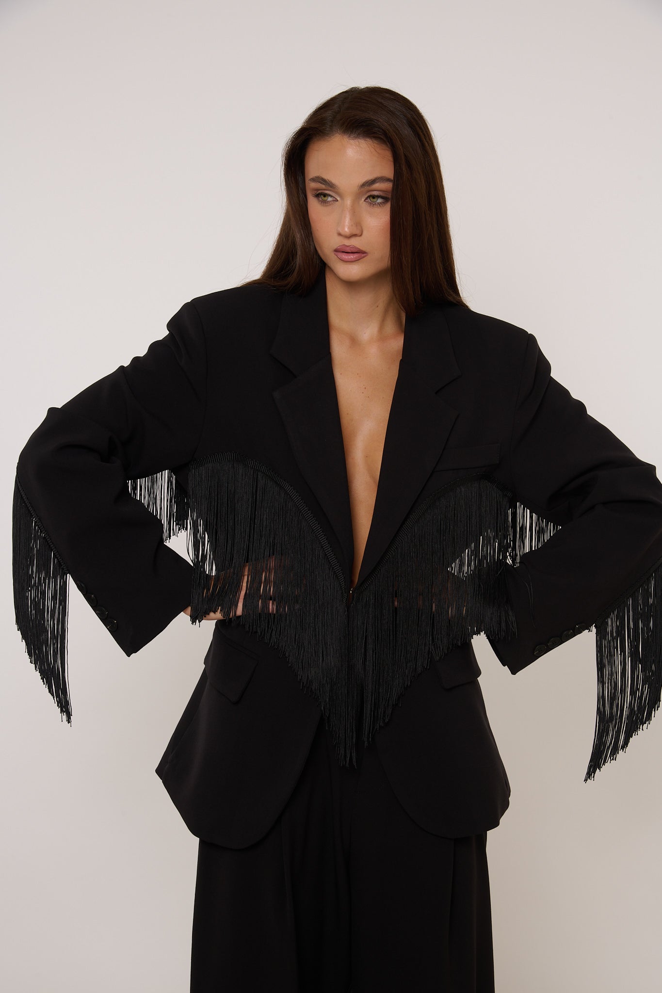 Blazer ‘FRANGE’ By Lumina Nero