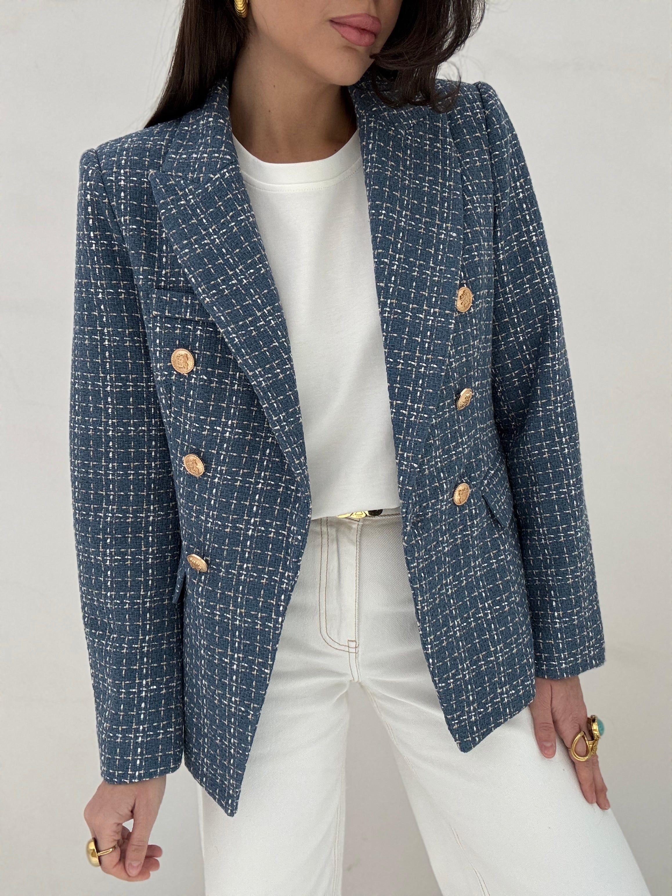 Blazer ‘BEST SELLER’ in Tweed Blu