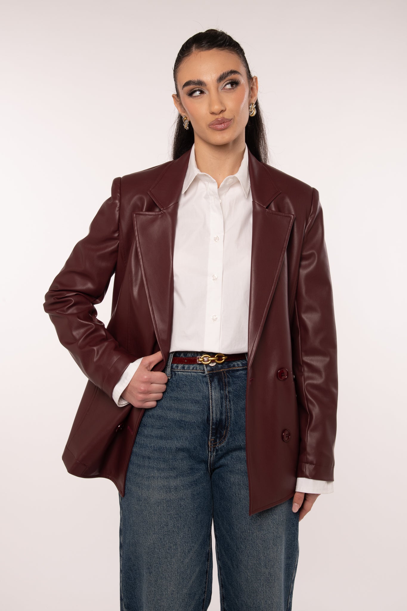 Blazer Ecopelle ‘3&33’ Bordeaux