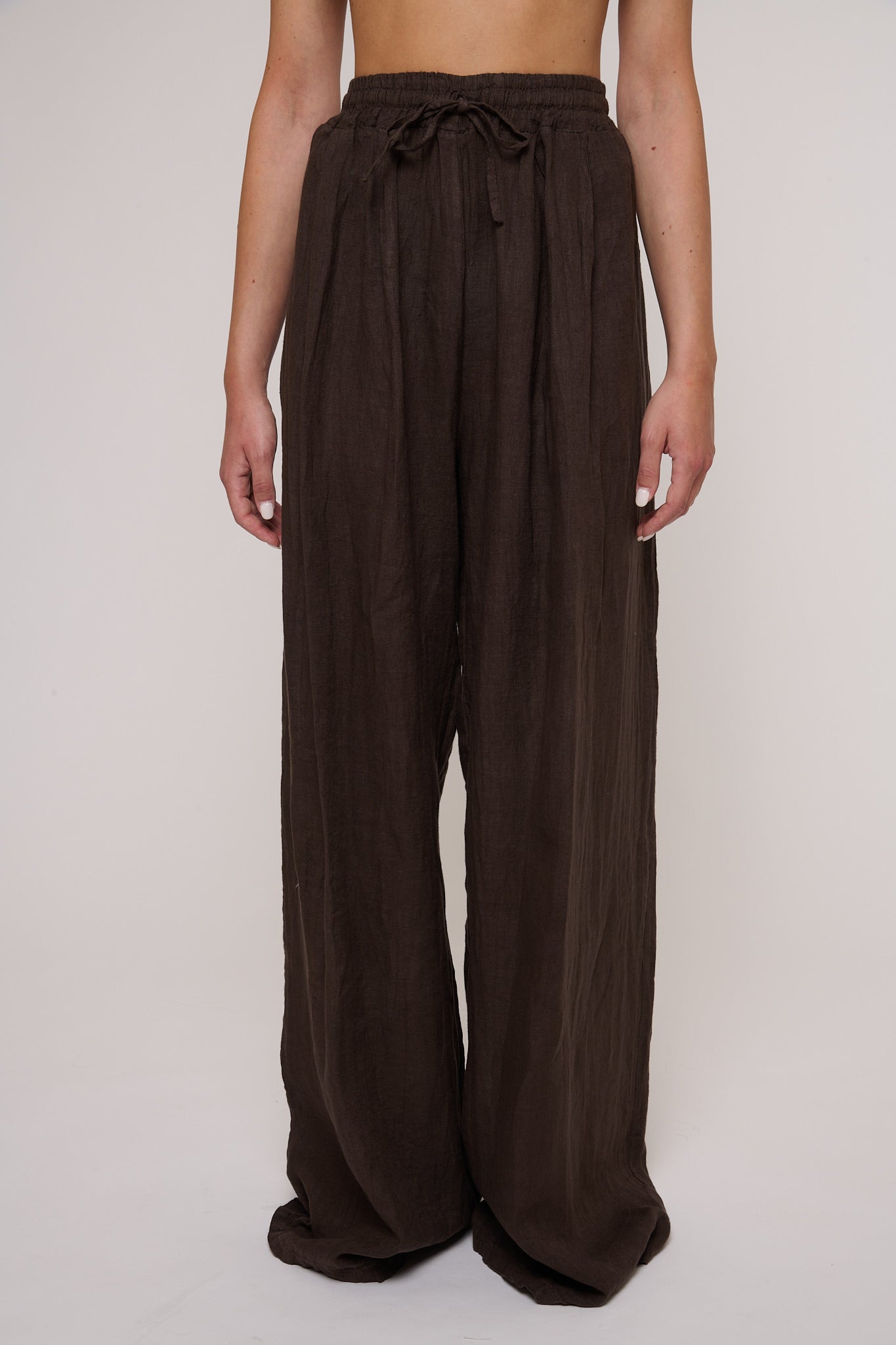 Pantalone ‘100% LINO’ Cacao