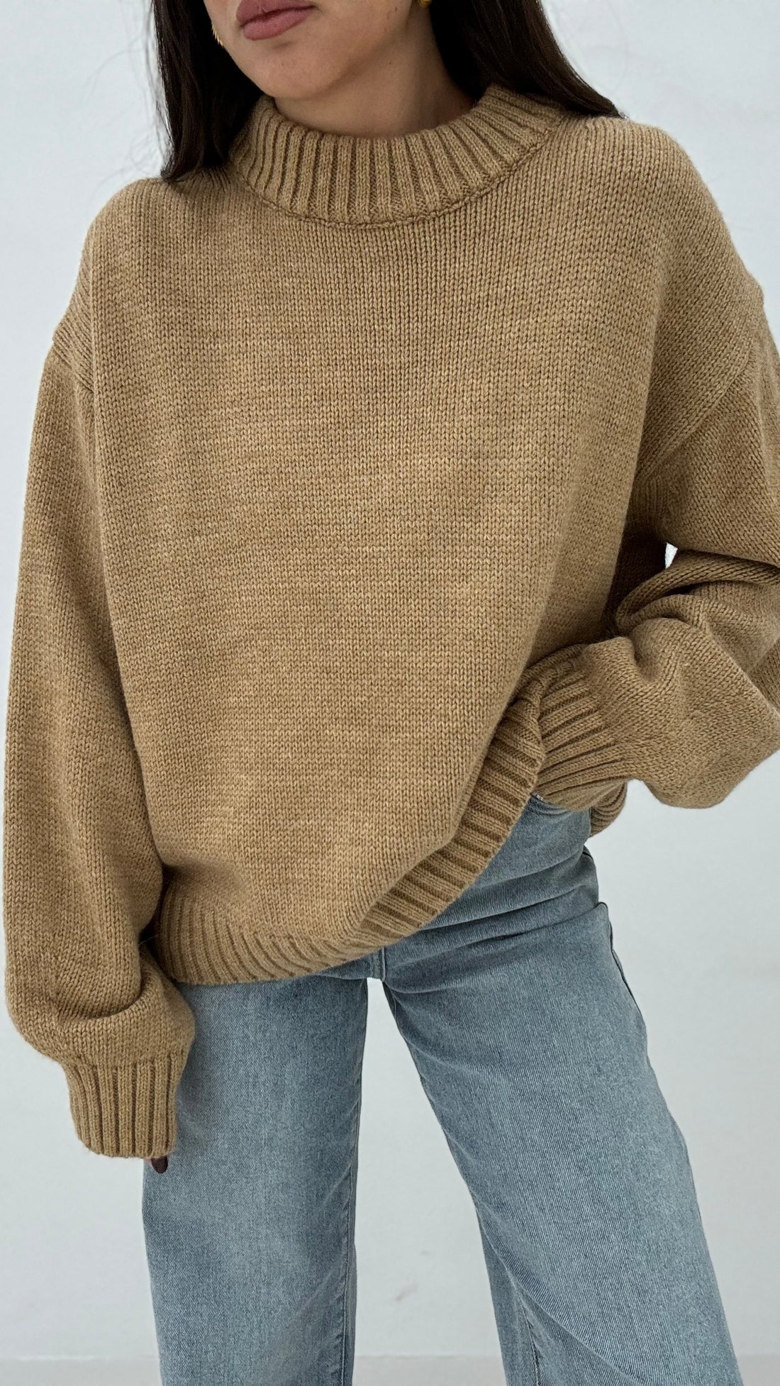 Maglione ‘GIROCOLLO’ BY LUMINA 5%Alpaca Camel