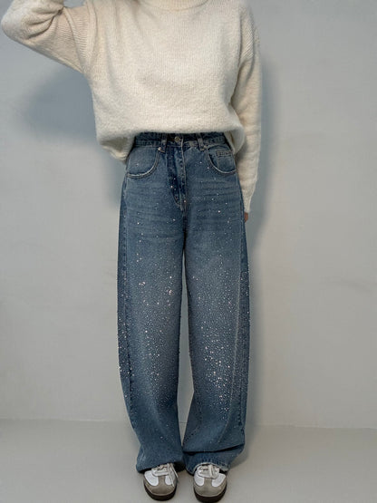 Jeans ‘TOTAL STRASS’ Denim chiaro