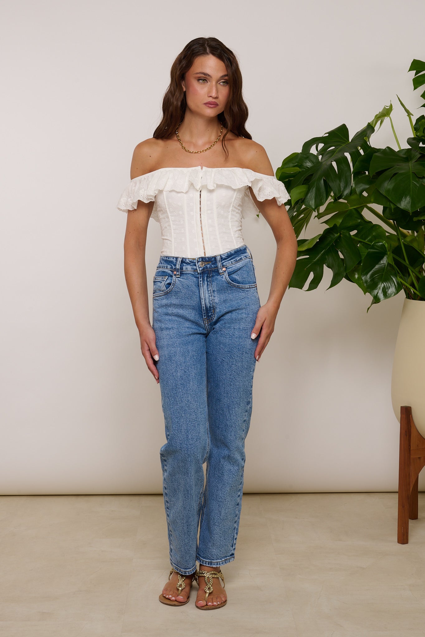 Jeans ‘GAMBA DRITTA’ Denim Medio