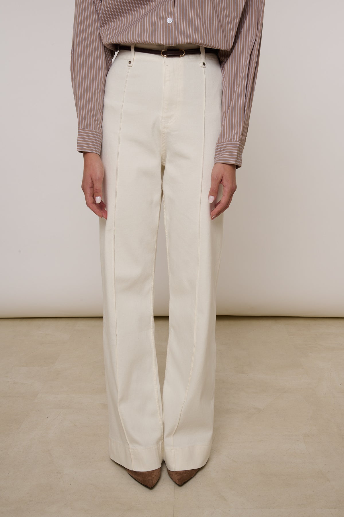 Jeans ‘CUCITURE CENTRALI’ Bianco