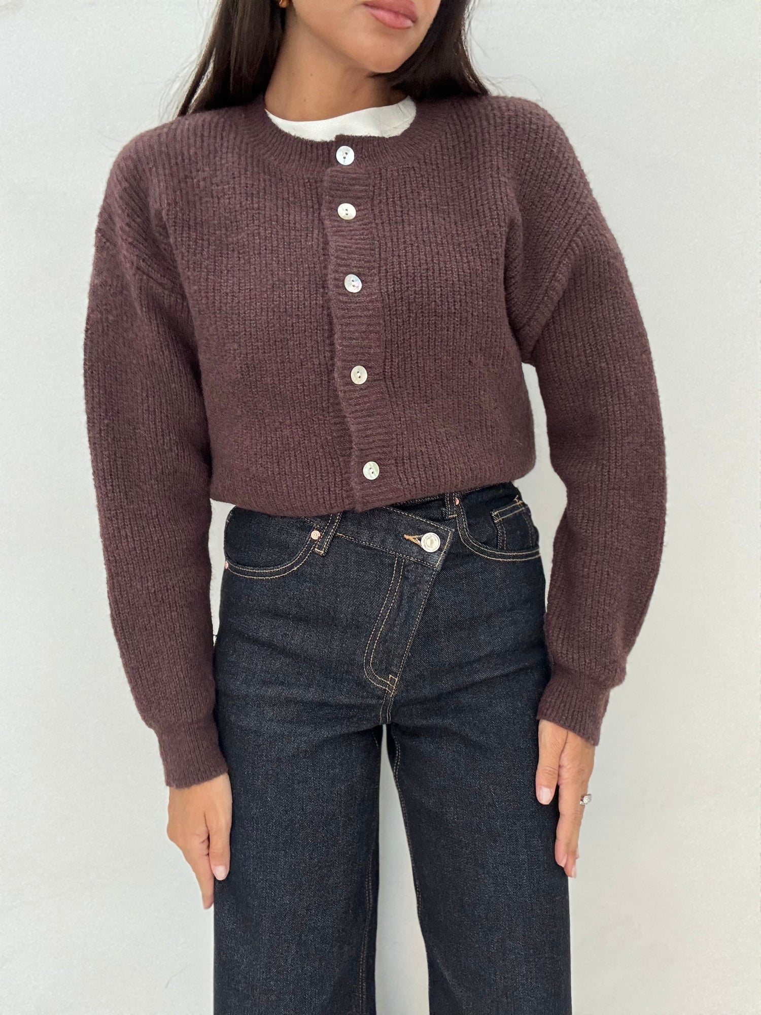 Cardigan ‘BOTTONCINI’ Cacao
