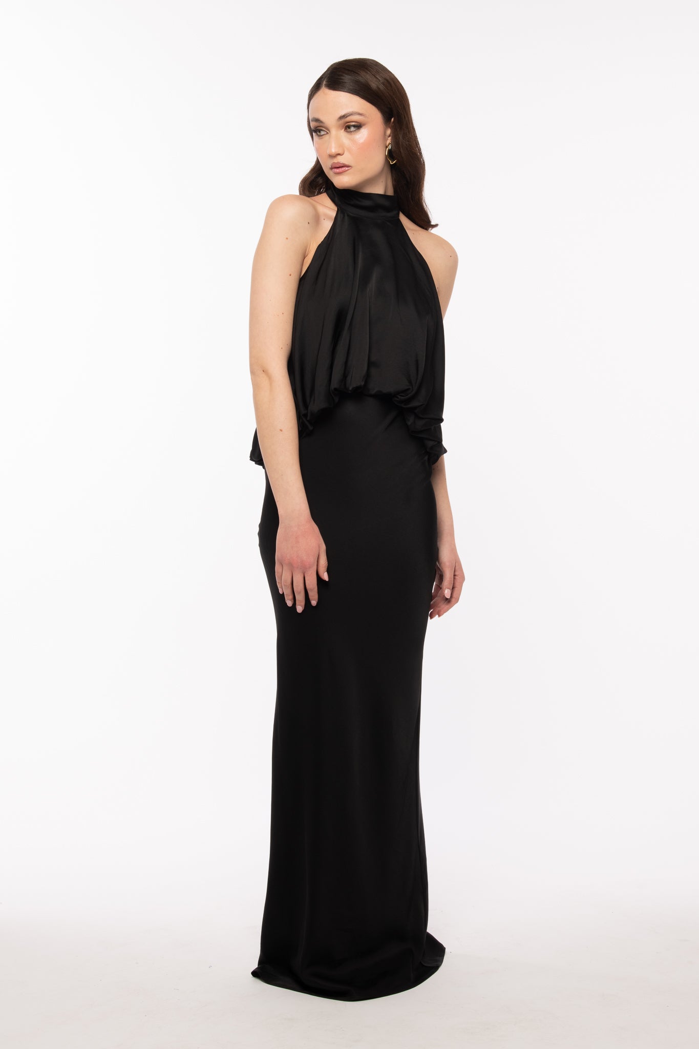 Abito Simil Raso ‘SCOLLO HALTER’ By Lumina Nero