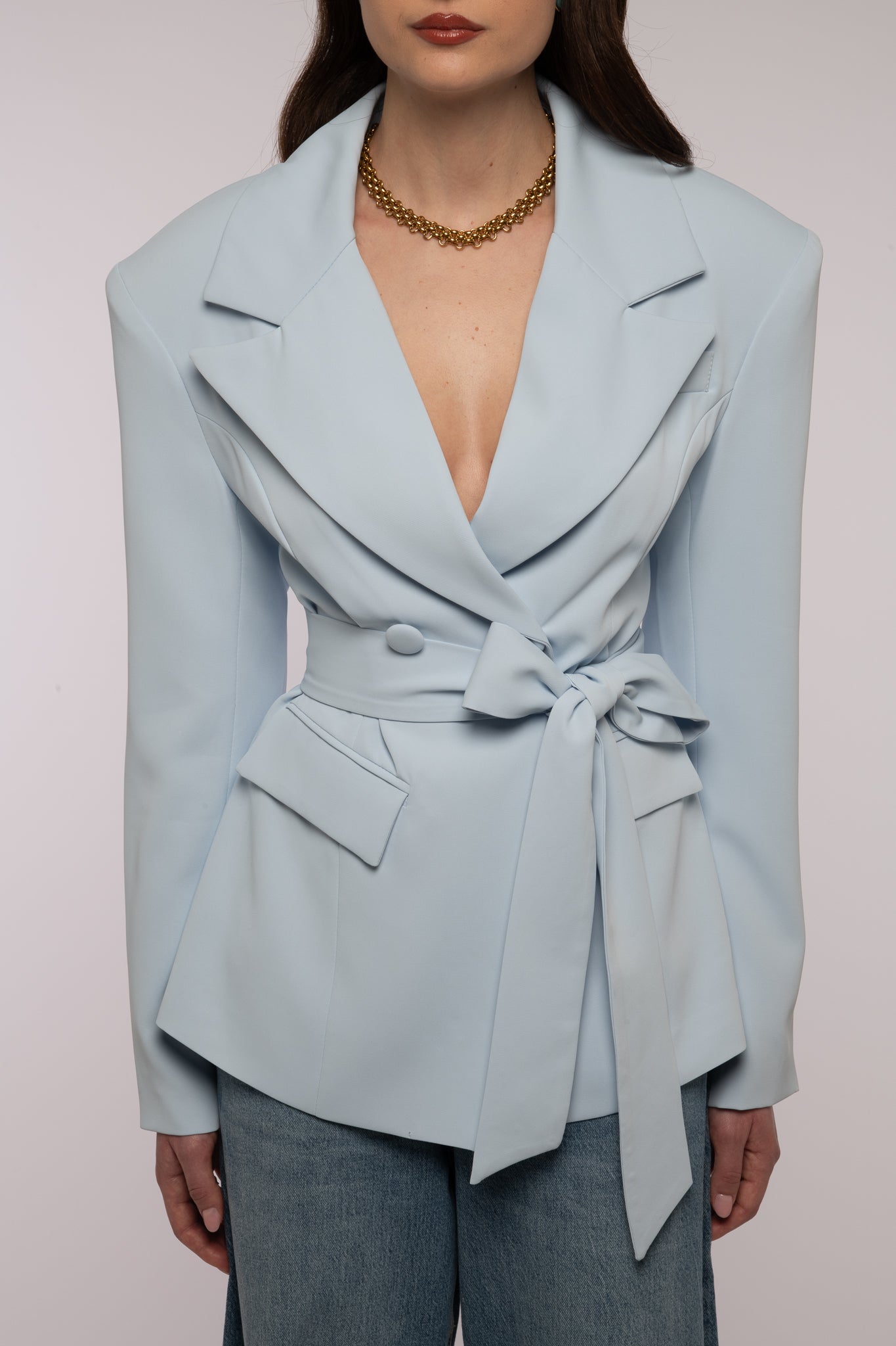 Blazer ‘LA VIA’ due bottoni Azzurro