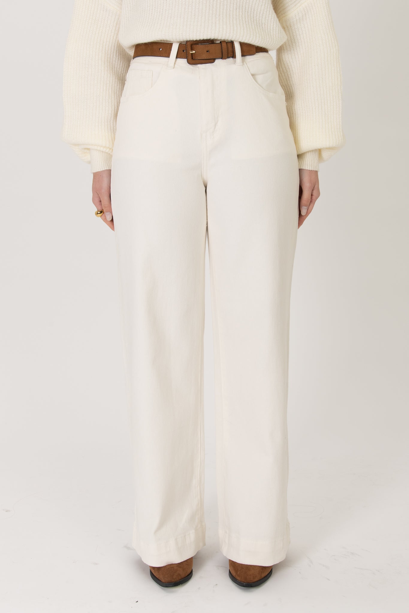 Jeans ‘GAMBA DRITTA’ Bianco