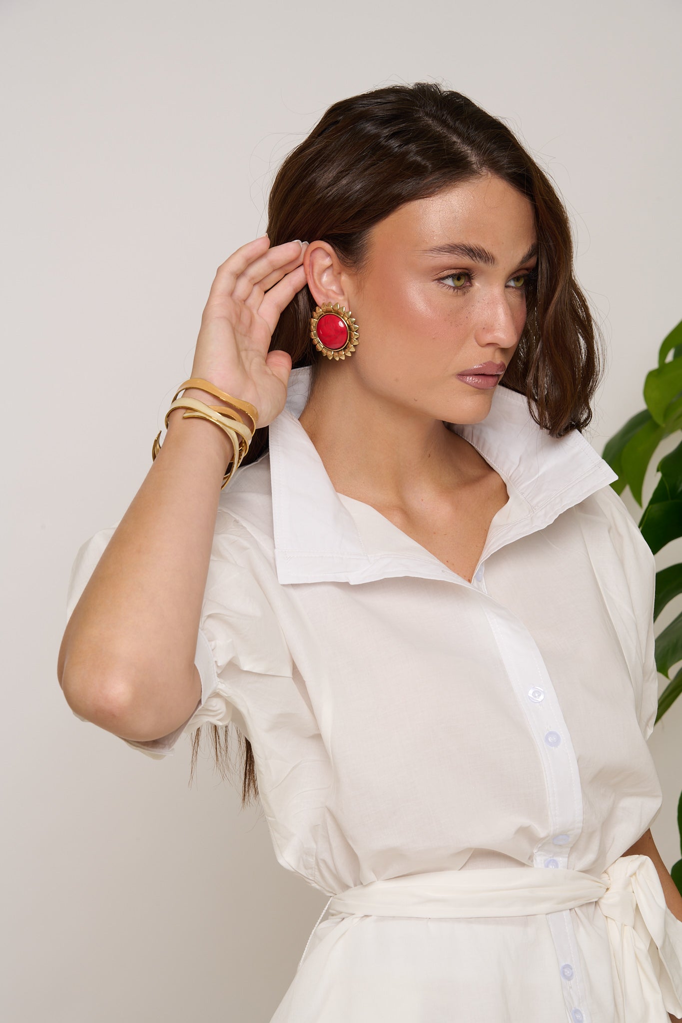 Orecchini ‘SOLE E PERLA’ Rosso