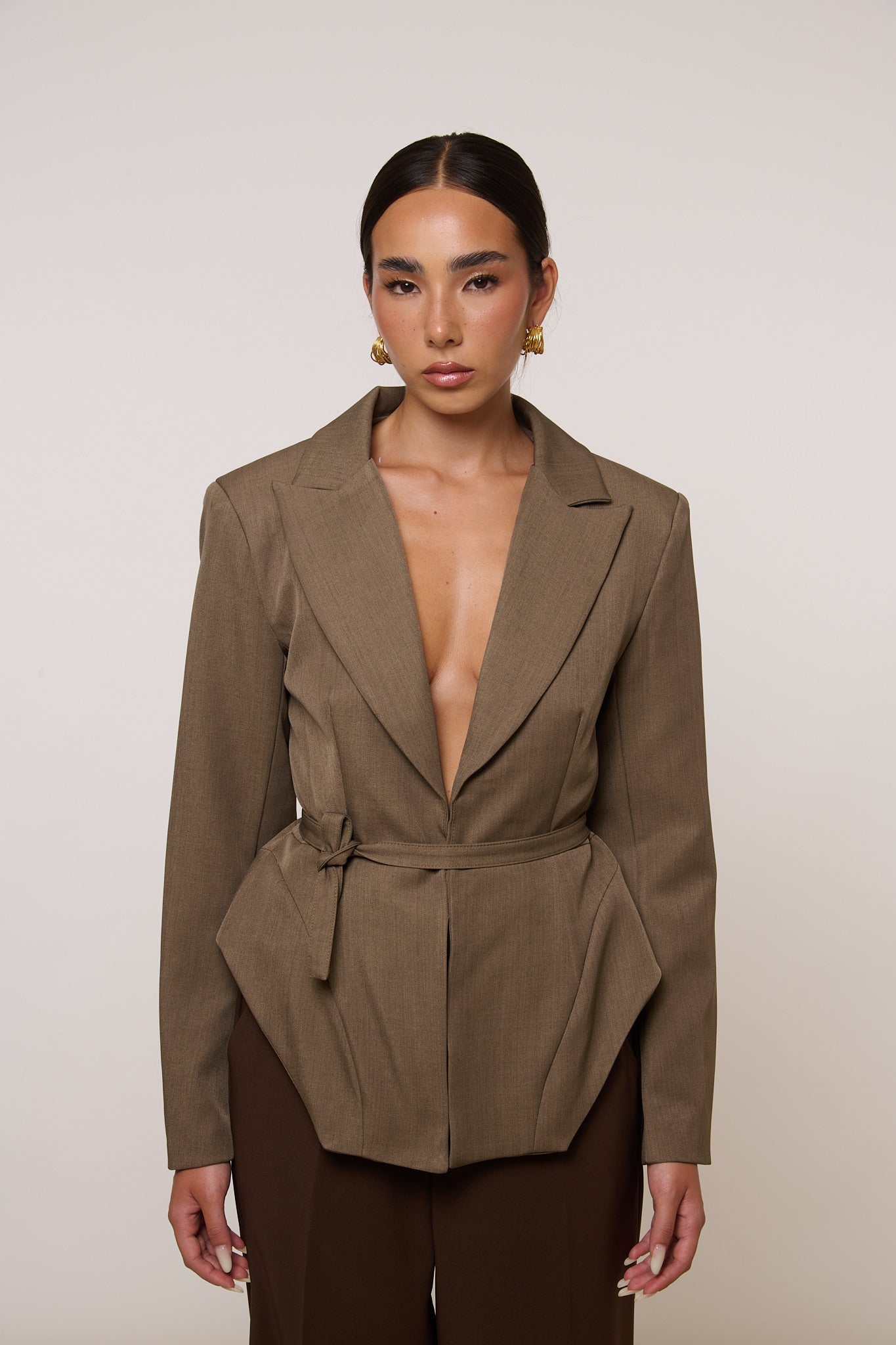 Blazer ‘CINTURINO E GANCETTI’ Fango