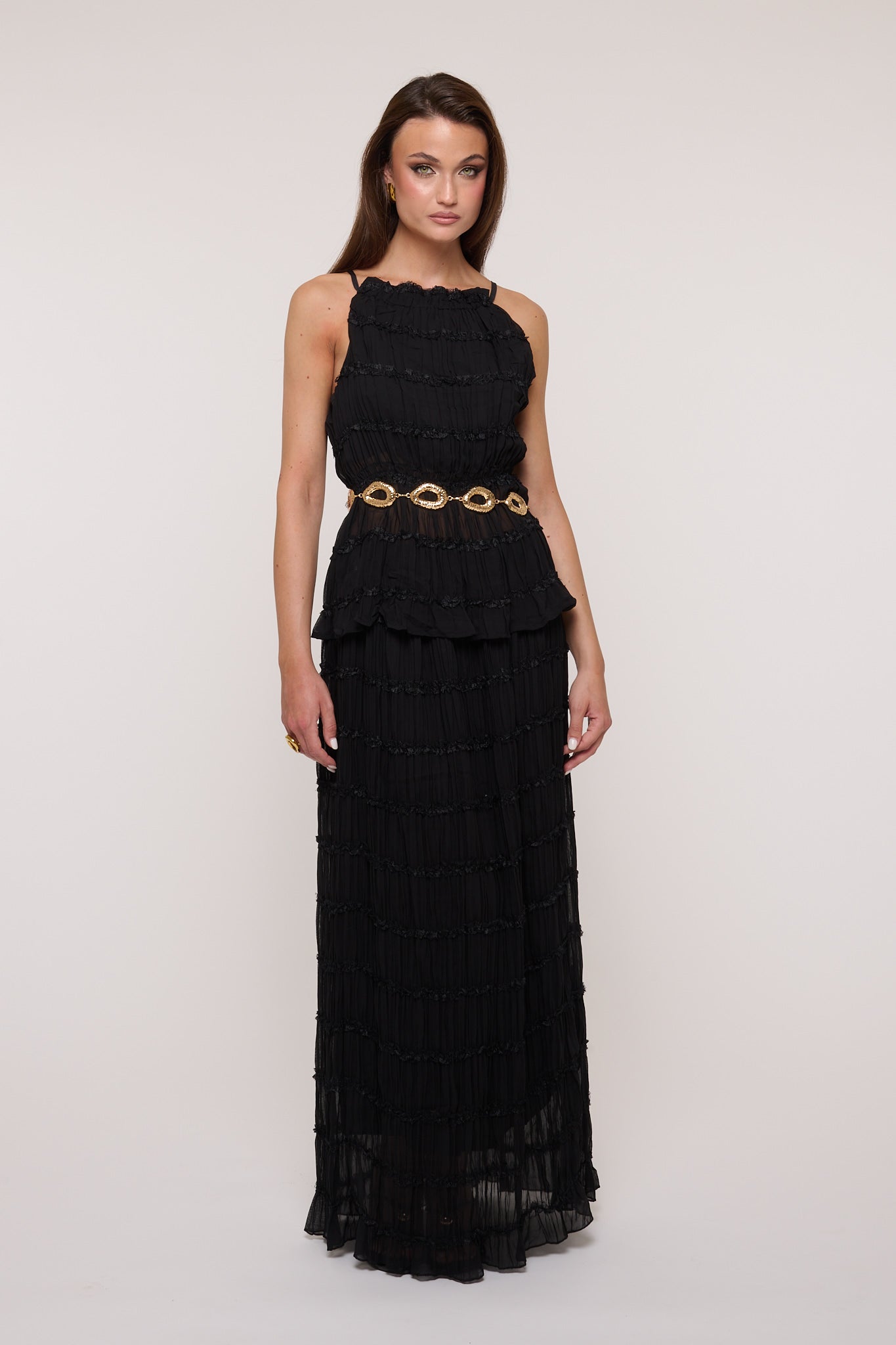Coordinato ‘TOP AVVITATO+GONNA LONGUETTE’ Nero