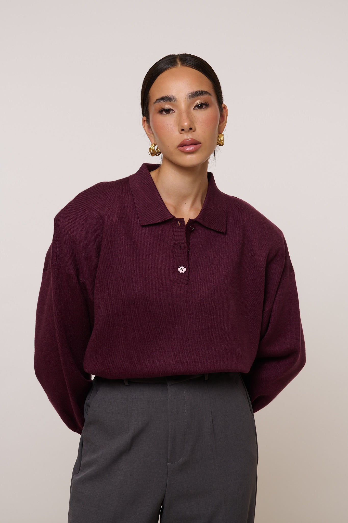 Maglione/Polo con spalline Bordeaux