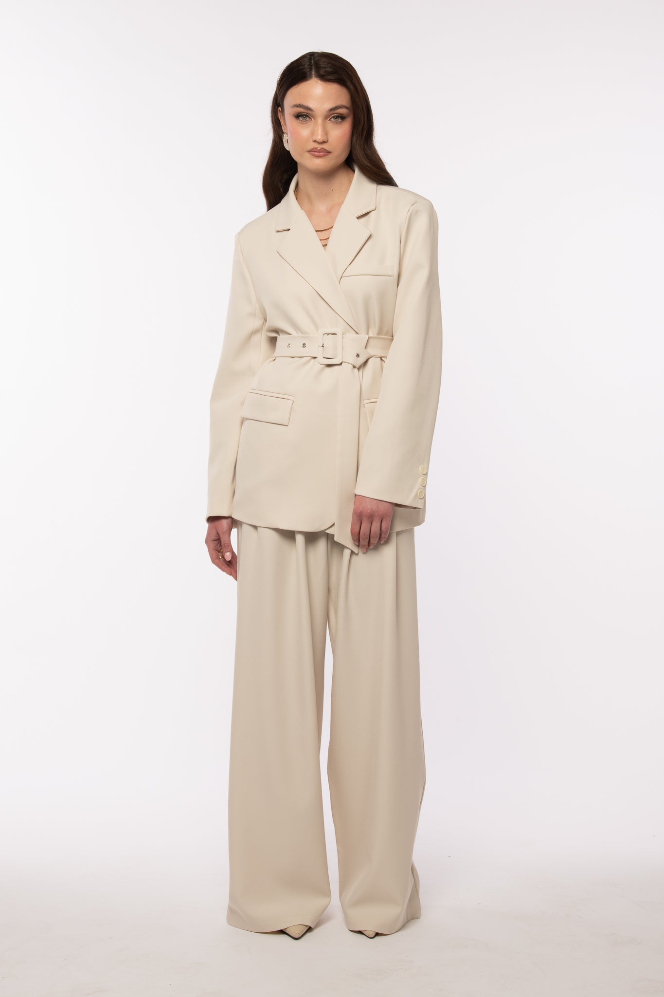 Tailleur ‘CON CINTURA’ Panna