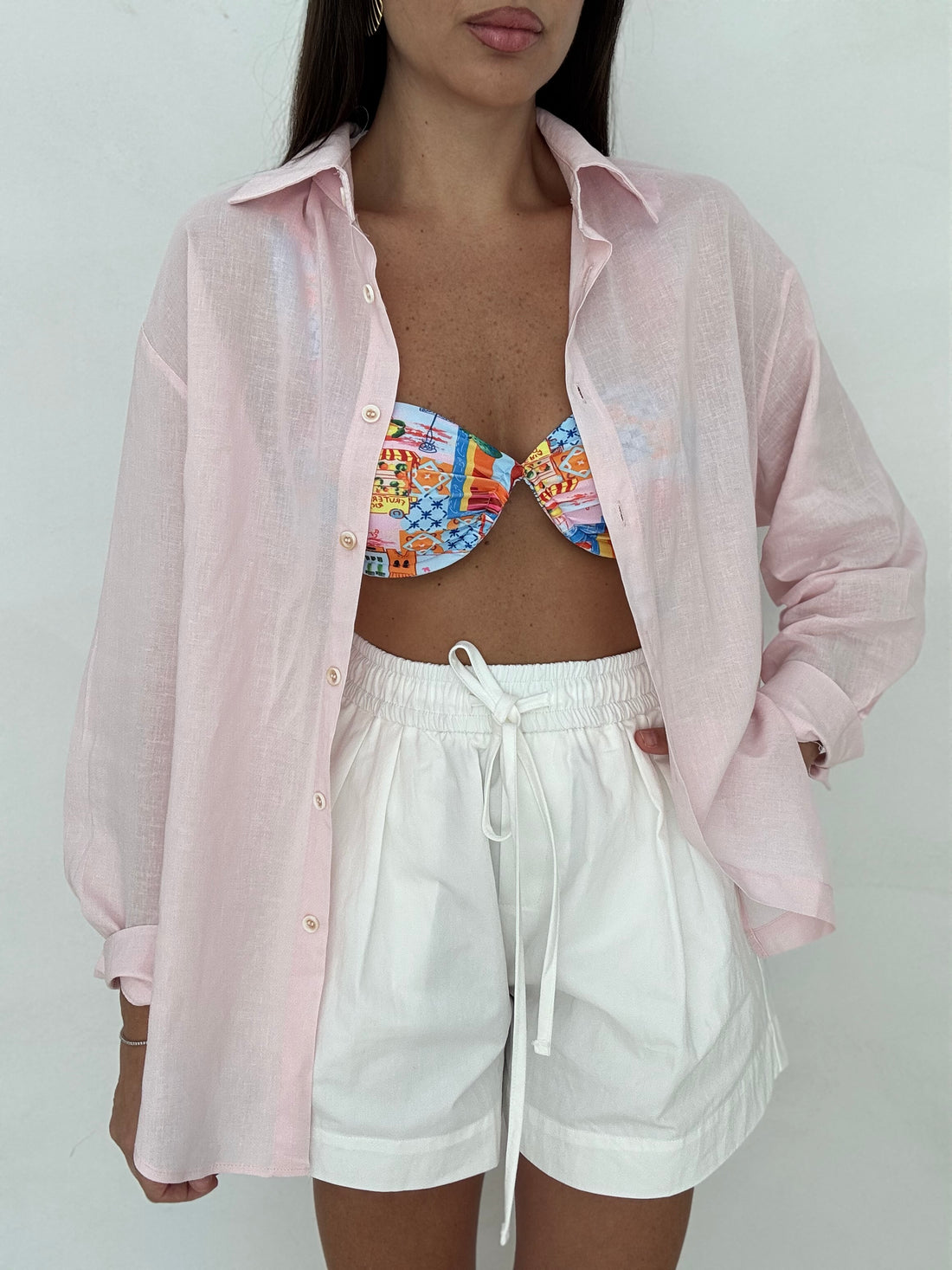 Camicia ‘20%LINO’ Rosa