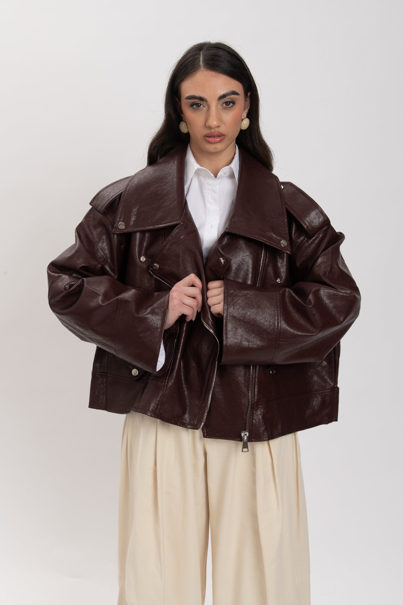 Chiodo ‘OVER SIZE ’ Bordeaux