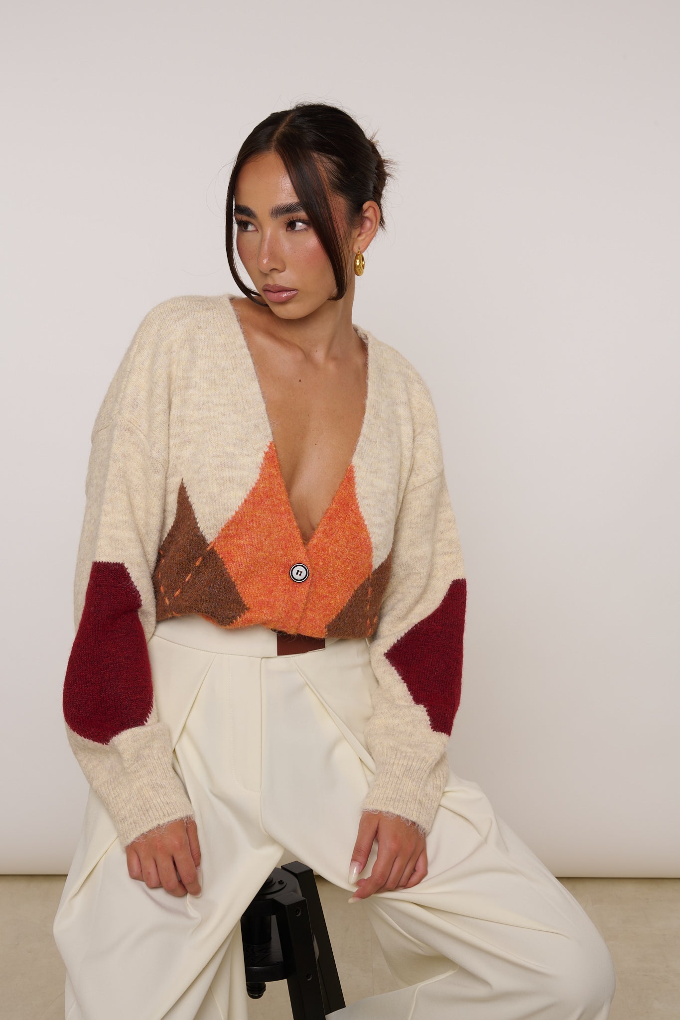 Cardigan ‘ROMBI’ Panna