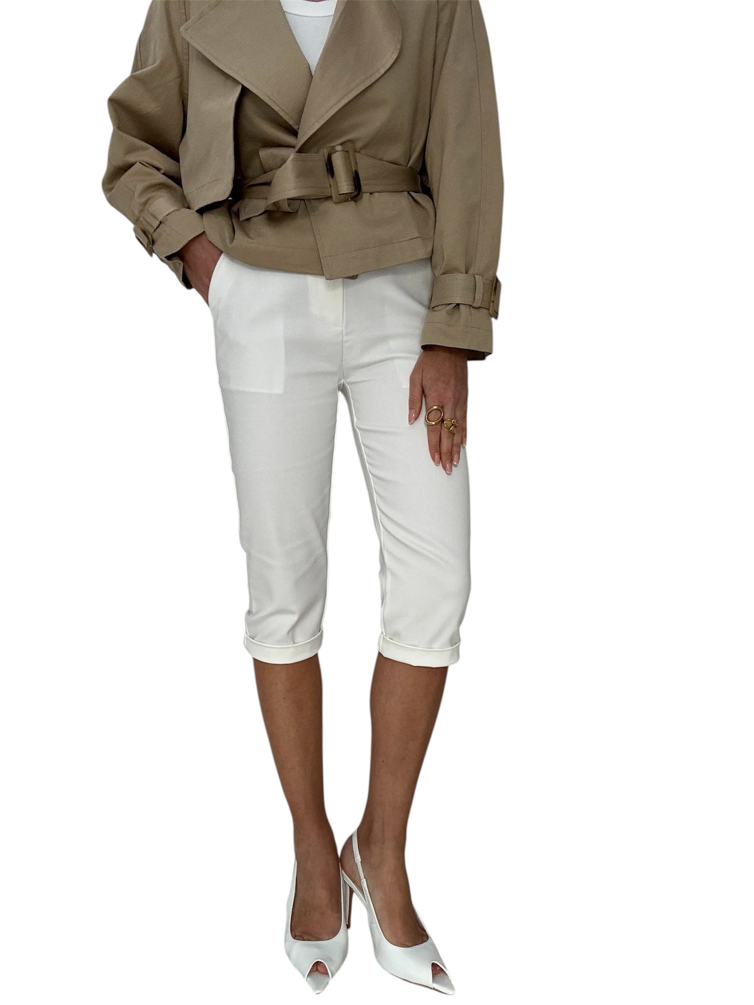 Pantalone ‘CAPRI’ Bianco