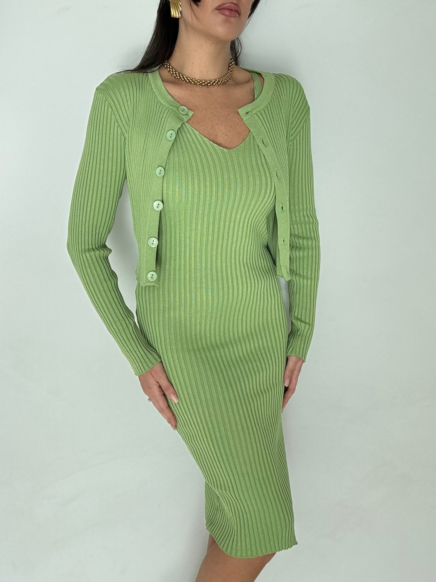 Abito+Cardigan Verde