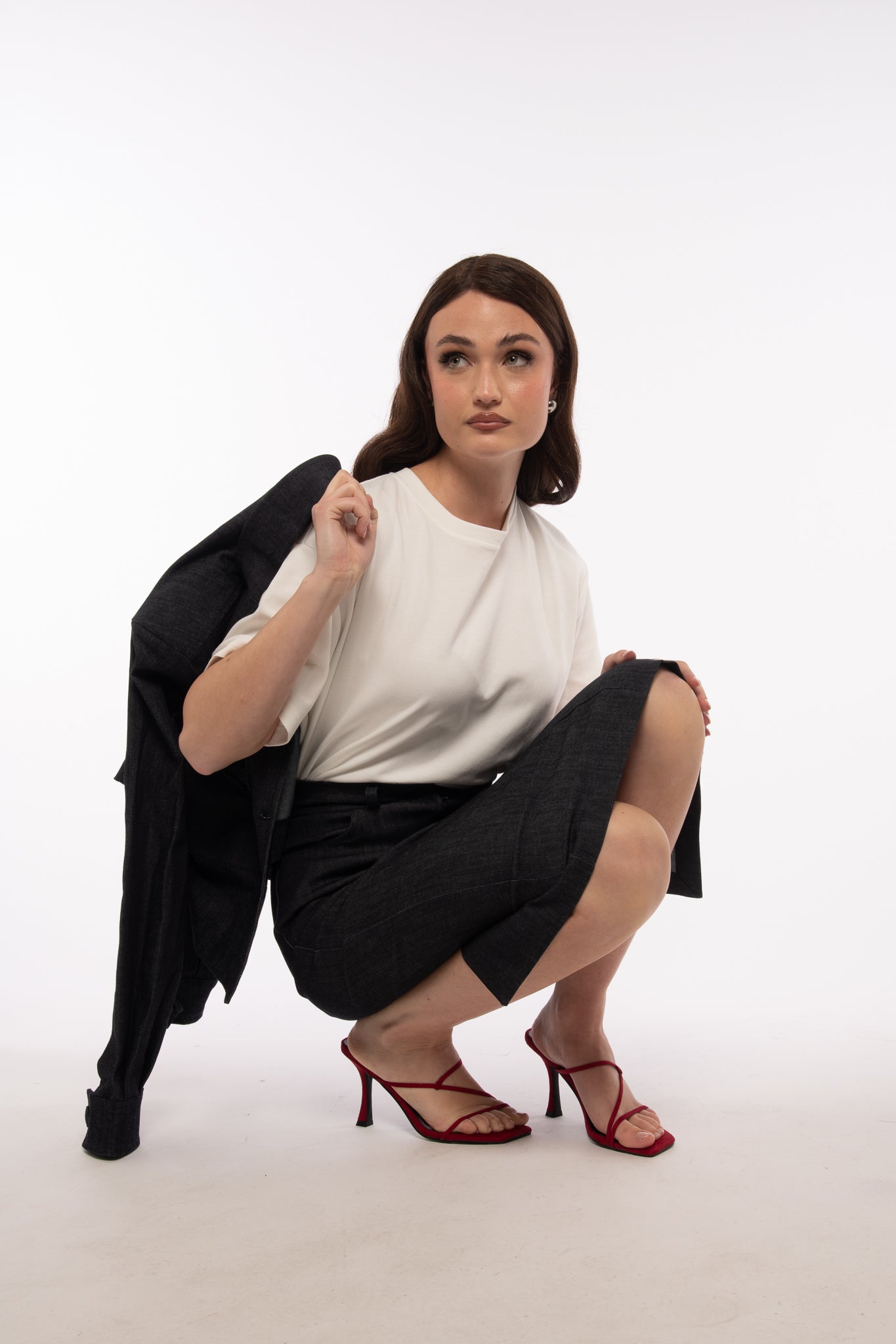 Sandalo ‘SUEDE’ CON TACCO Rosso