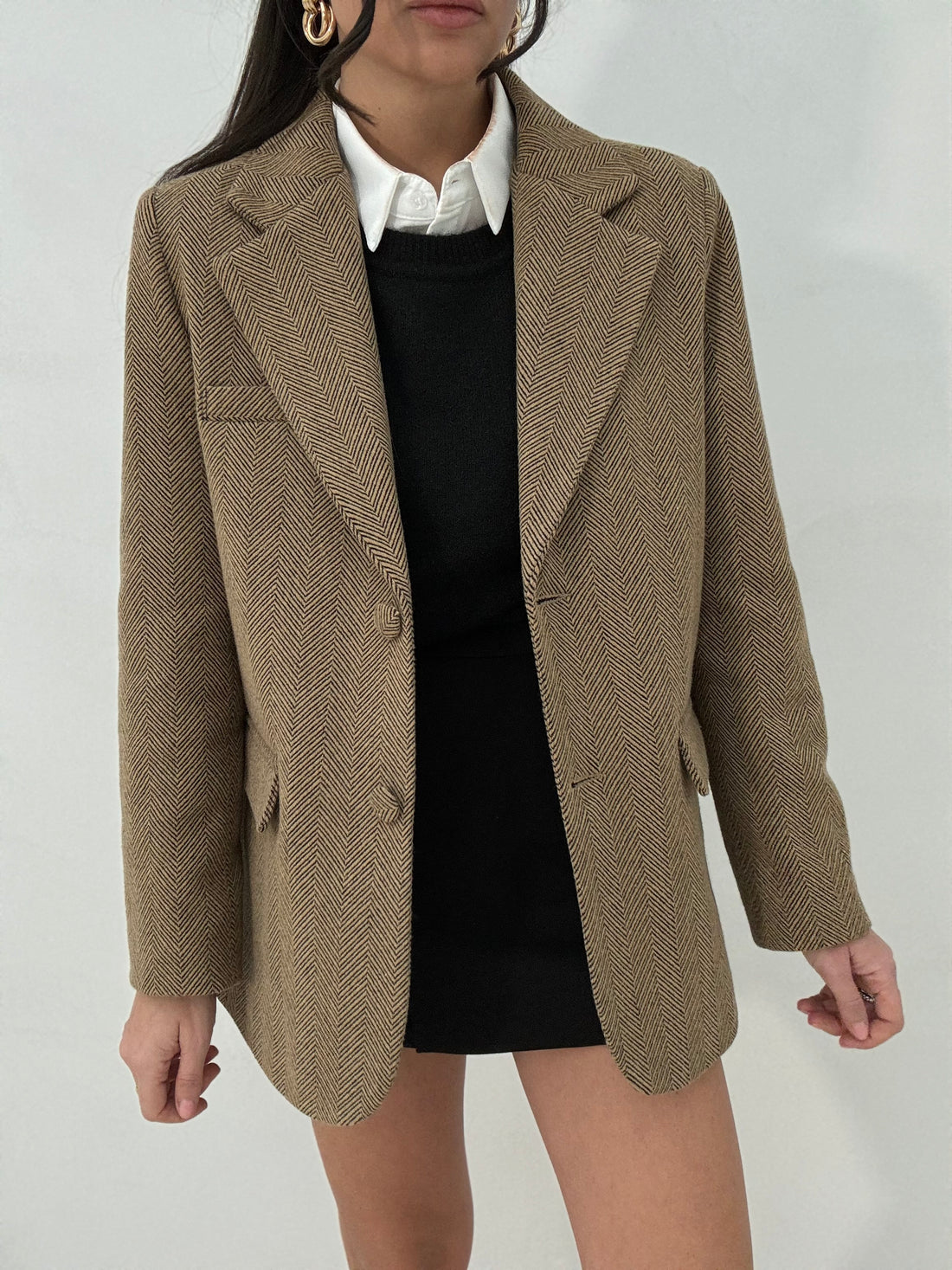 Blazer/Cappotto ‘PAOLINA 3&amp;33 COLLECTION’ spigato Camel