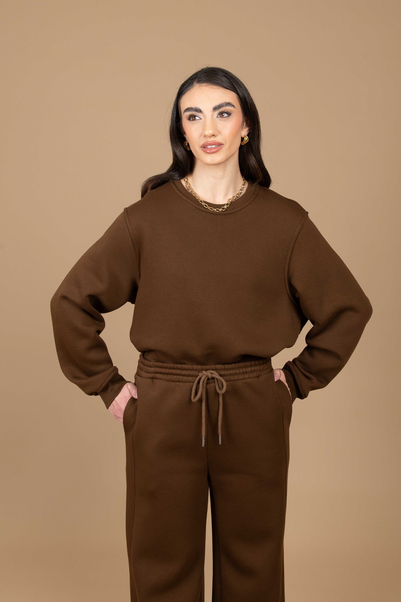 Felpa ‘65%COTONE BY LUMINA’ Cacao