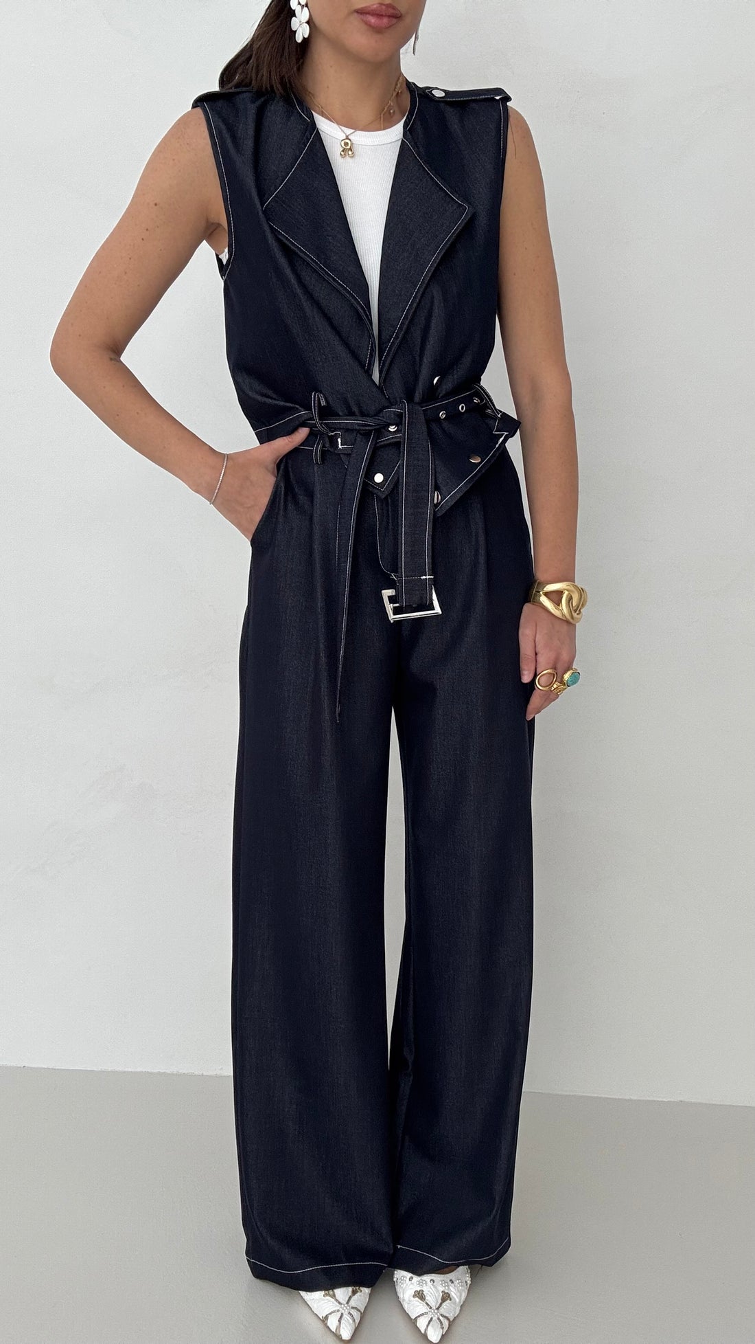 Coordinato ‘BIKER’ effetto denim