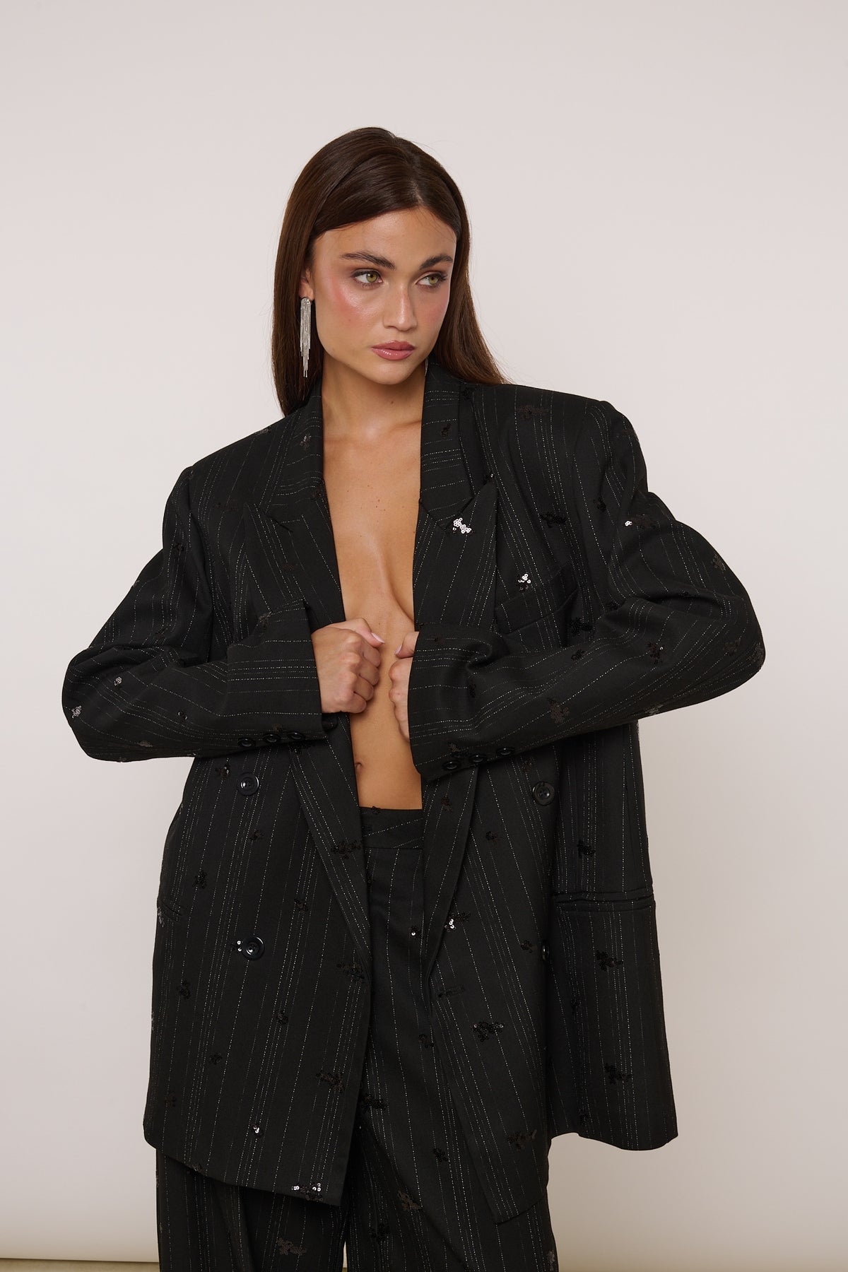 Blazer ‘MICRO PAILLETTES’ By Lumina Nero