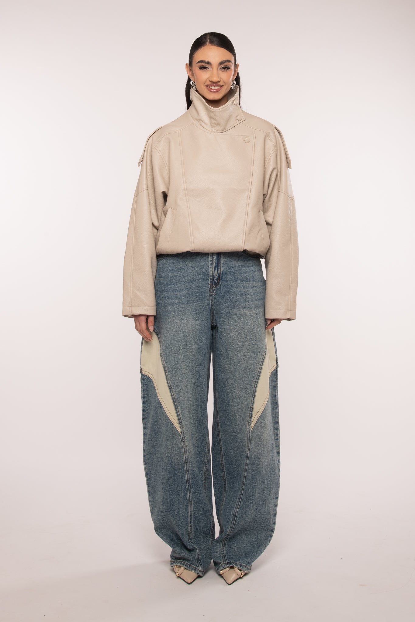 Jeans ‘BALLON DETTAGLI PANNA’ Denim Medio