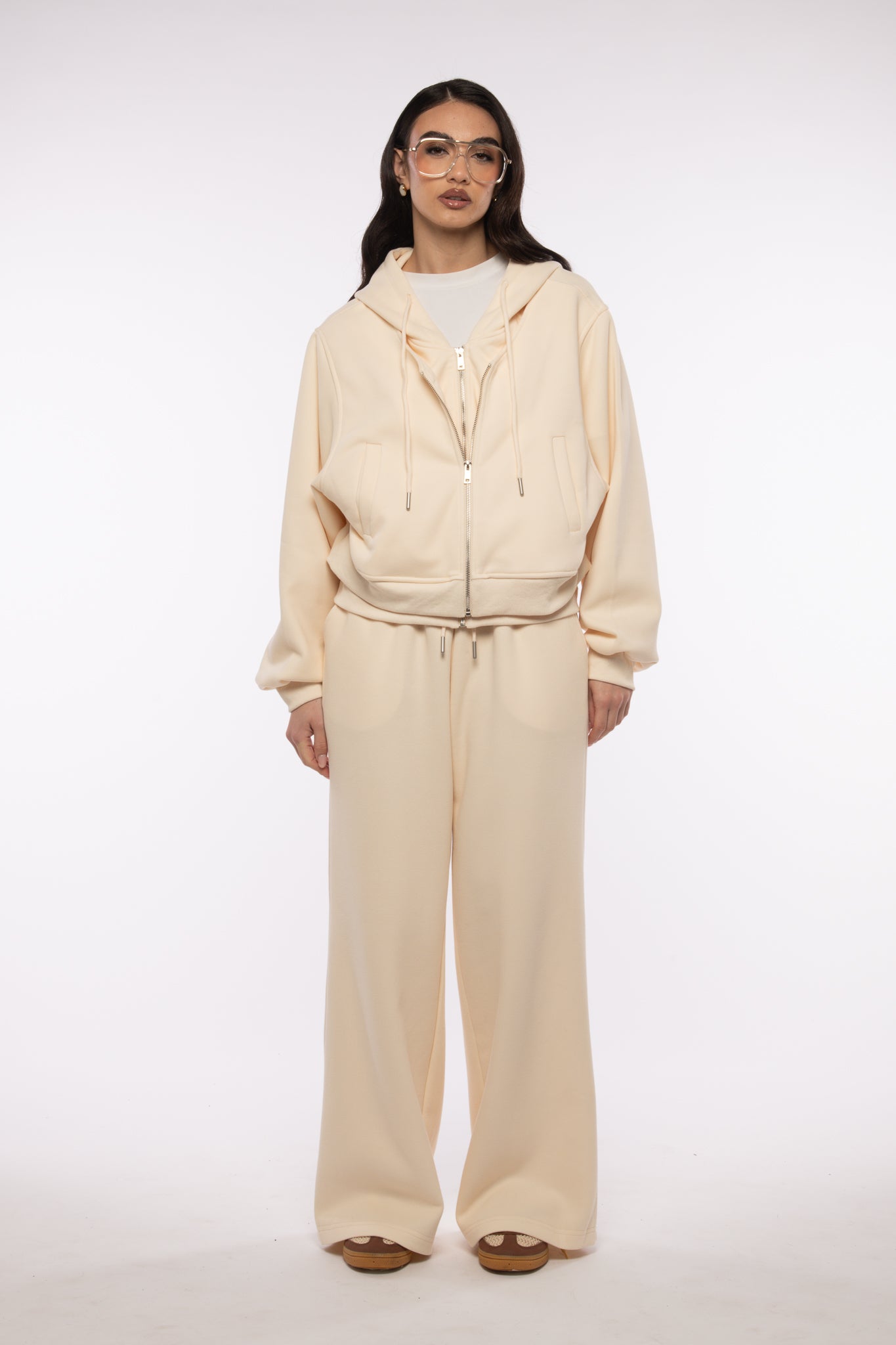 Coordinato Tuta ‘DOUBLE’ 70% COTONE Panna