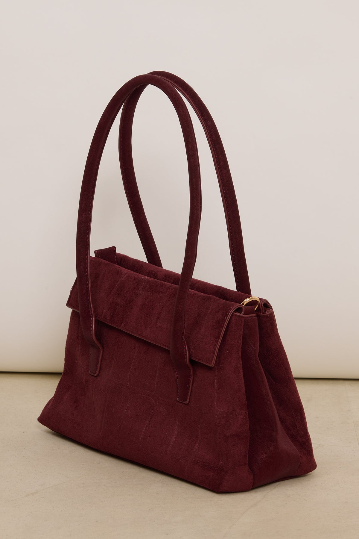 Borsa ‘SUEDE’ Pitonata Bordeaux