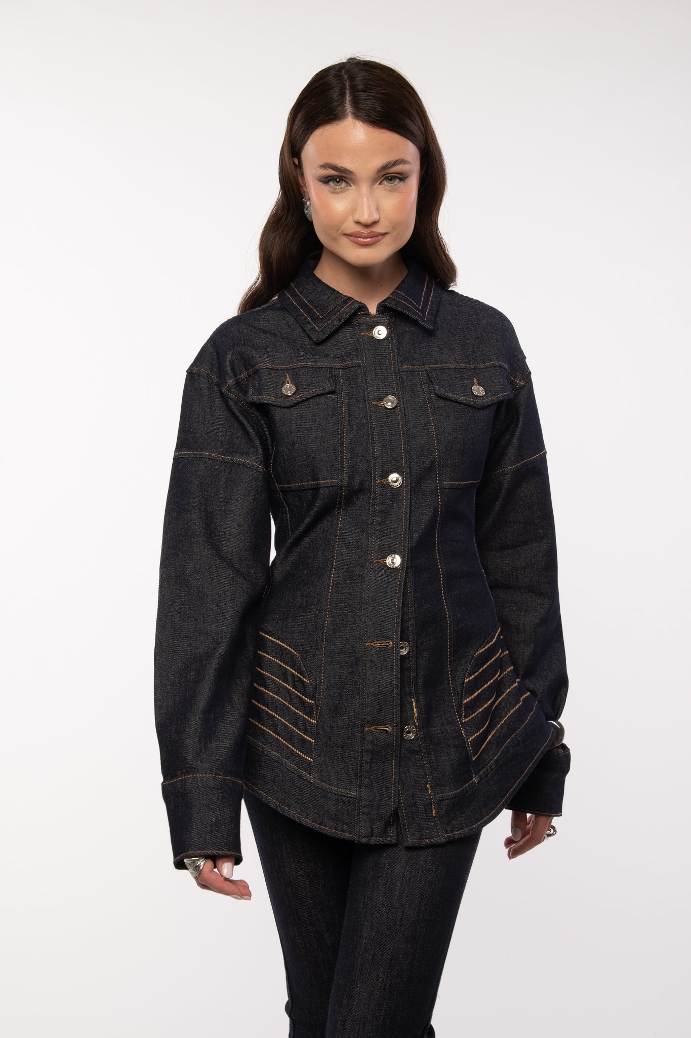 Camicia ‘AVVITATA’ in denim Lavaggio Zero